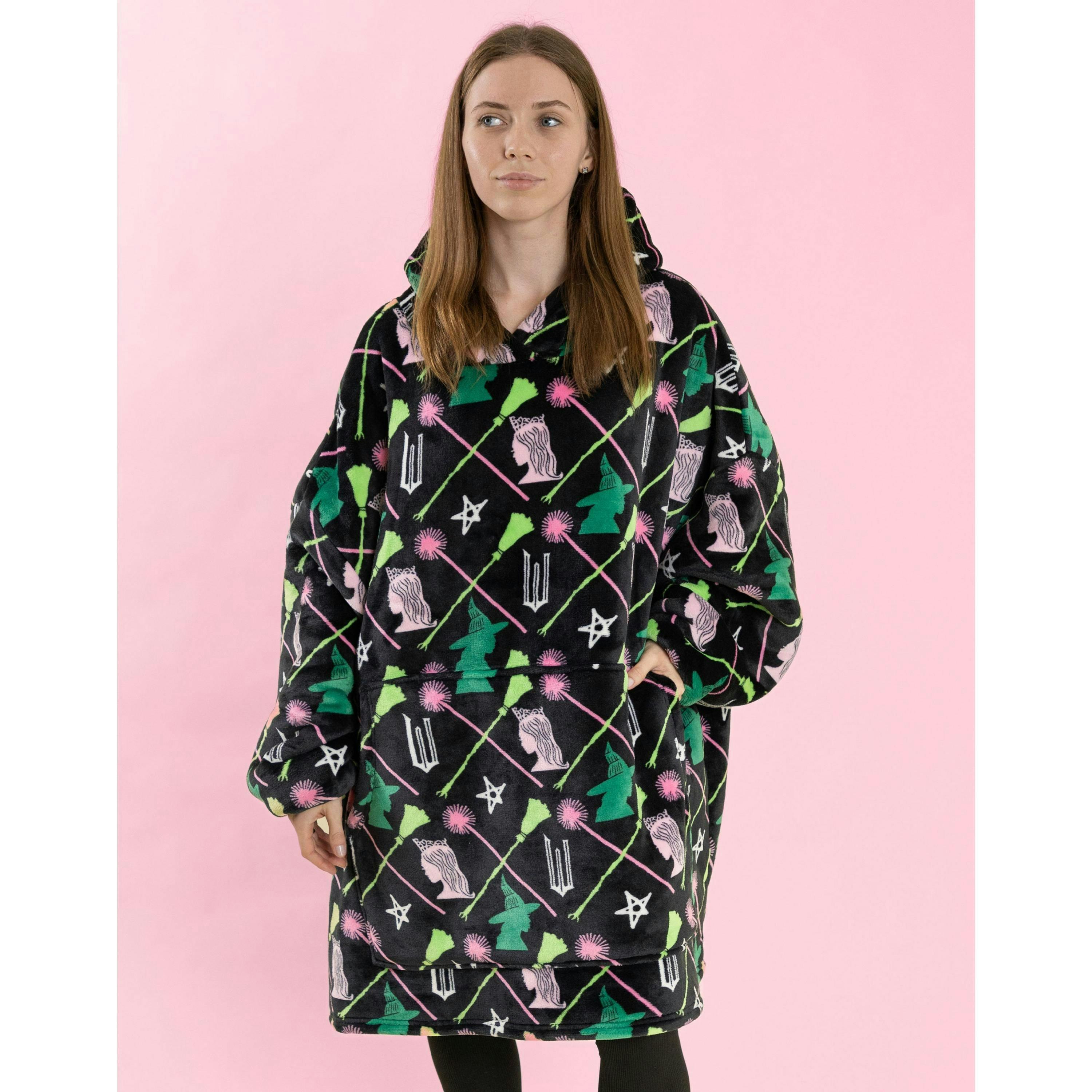 Wicked Womens Multicoloured Character Blanket Hoodie (One Size) by Vanilla Underground , view 3 of 6