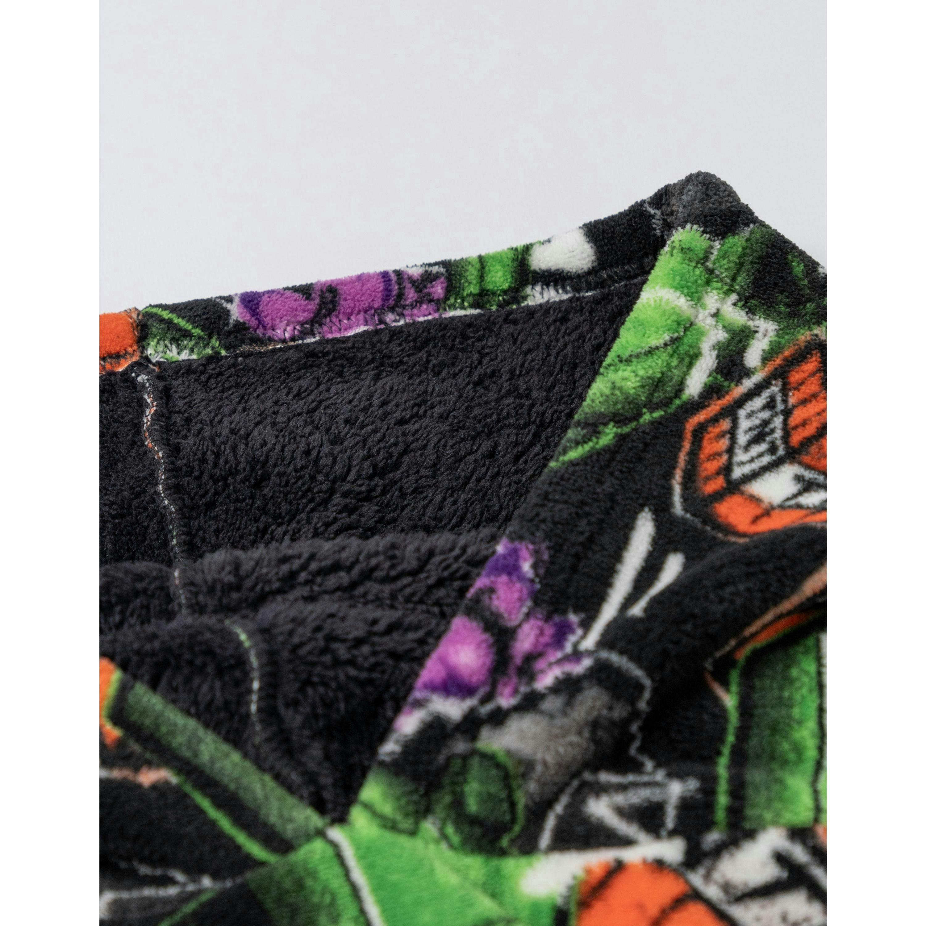Minecraft Boys Multicoloured Creeper Blanket Hoodie (One Size) by Vanilla Underground , view 3 of 6