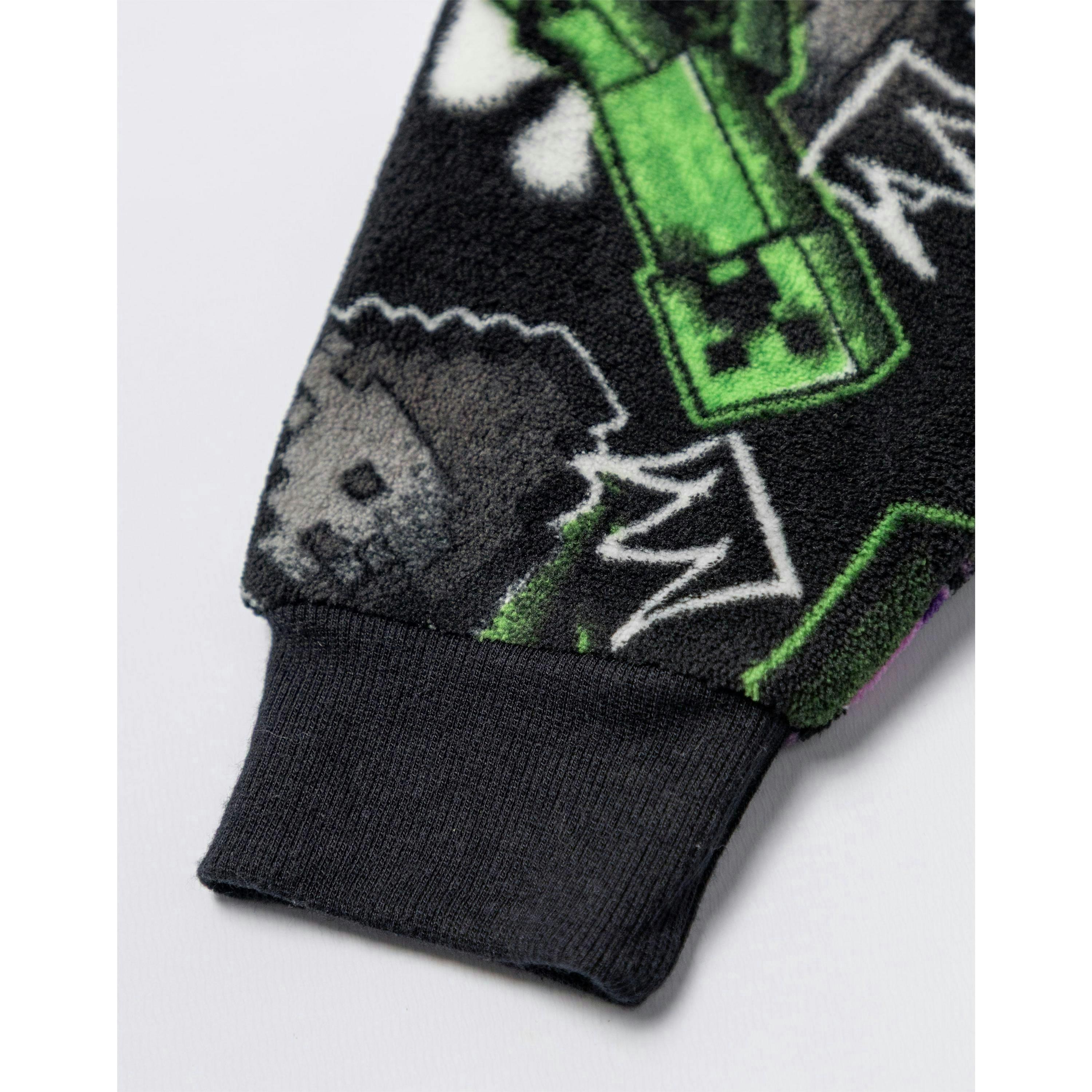 Minecraft Boys Multicoloured Creeper Blanket Hoodie (One Size) by Vanilla Underground , view 5 of 6