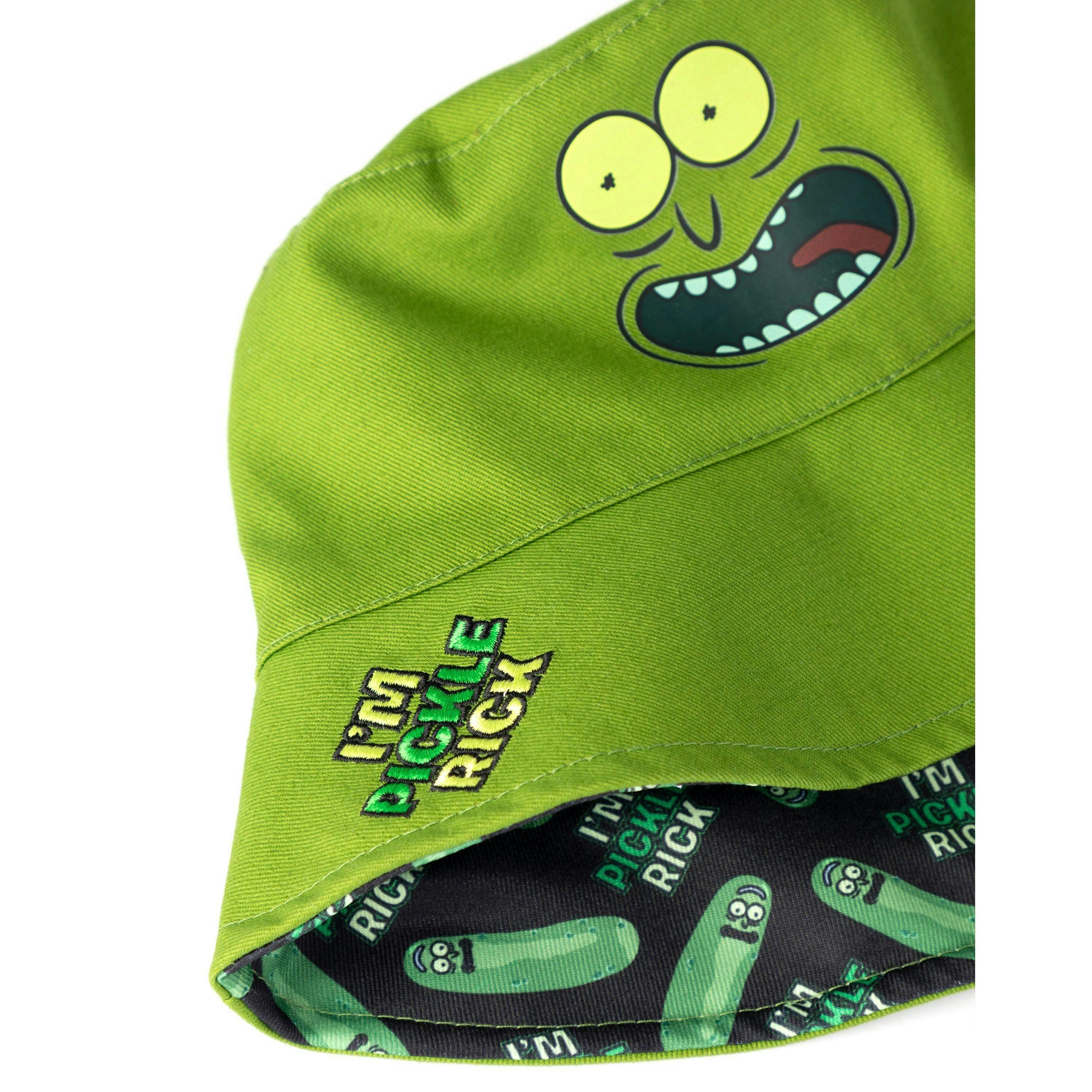Rick And Morty Unisex Green Reversible Pickle Rick Bucket Hat (One Size) by Vanilla Underground , view 6 of 6