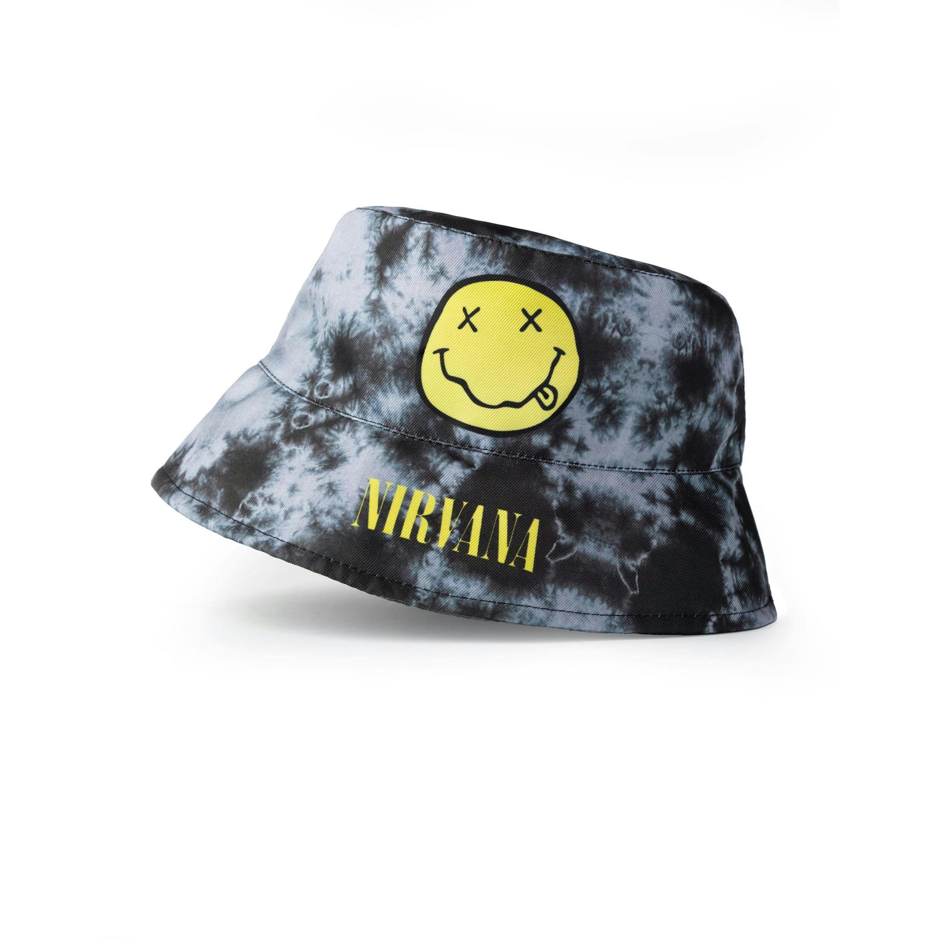 Nirvana Unisex Black Logo Bucket Hat (One Size) by Vanilla Underground , view 1 of 6