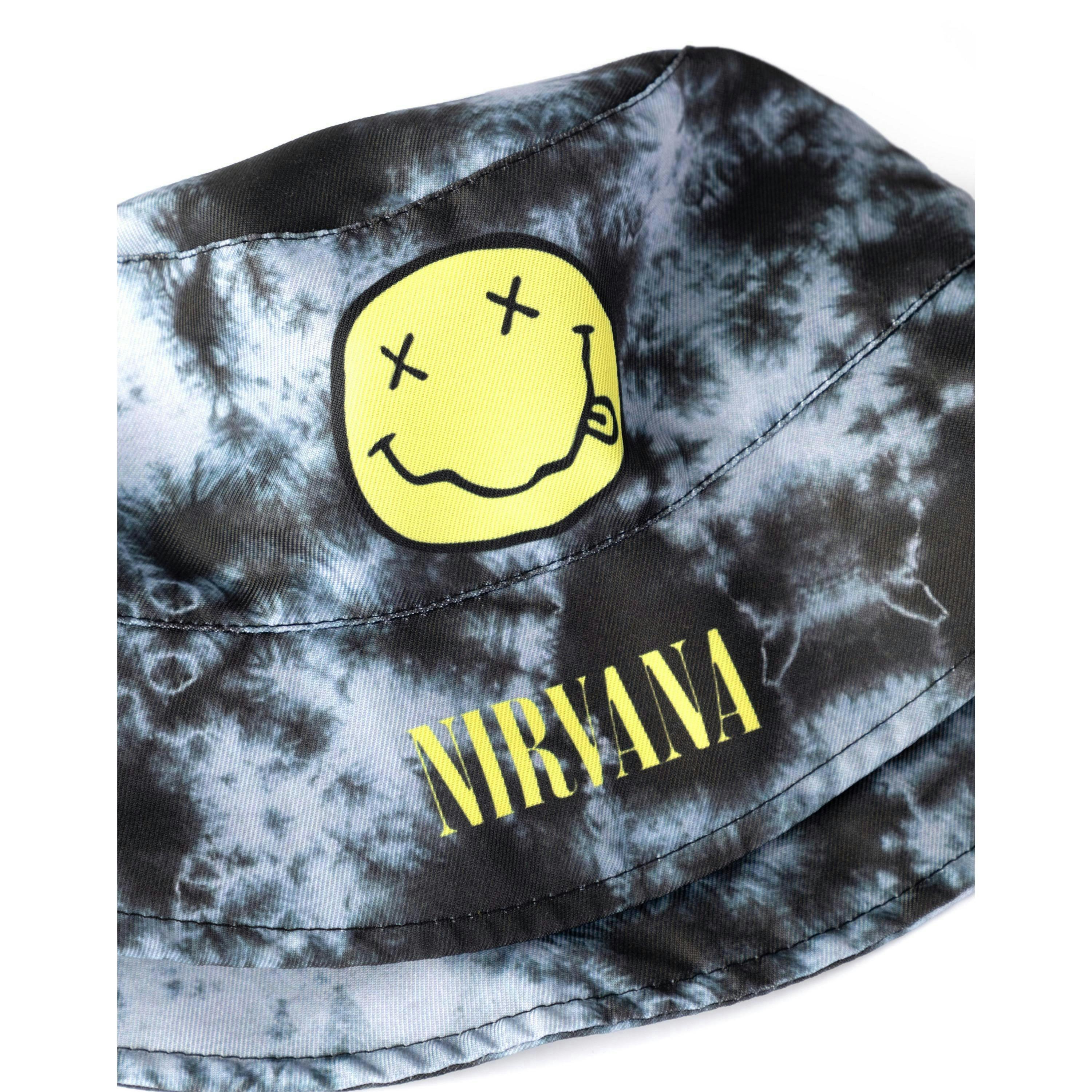 Nirvana Unisex Black Logo Bucket Hat (One Size) by Vanilla Underground , view 3 of 6