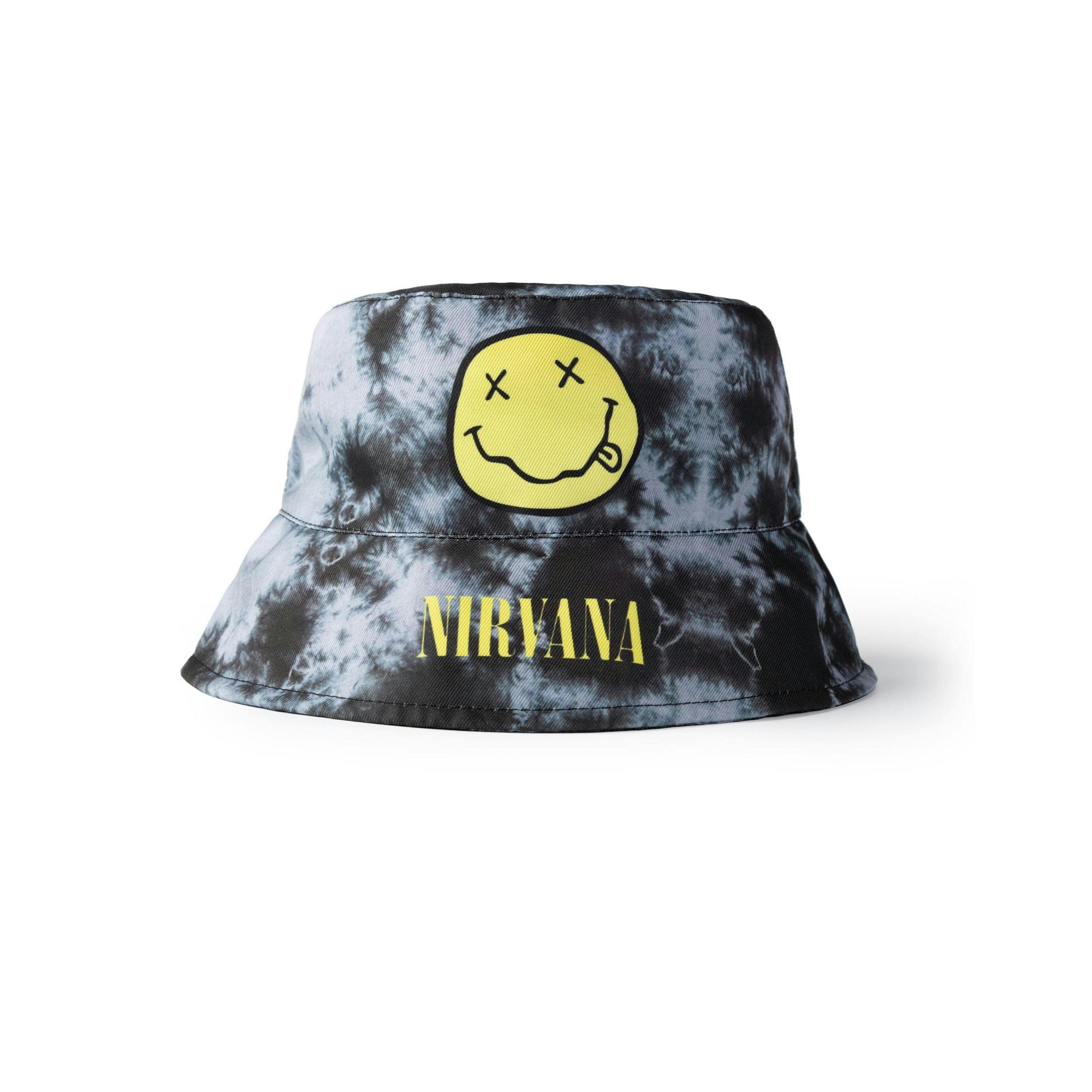 Nirvana Unisex Black Logo Bucket Hat (One Size) by Vanilla Underground , view 6 of 6