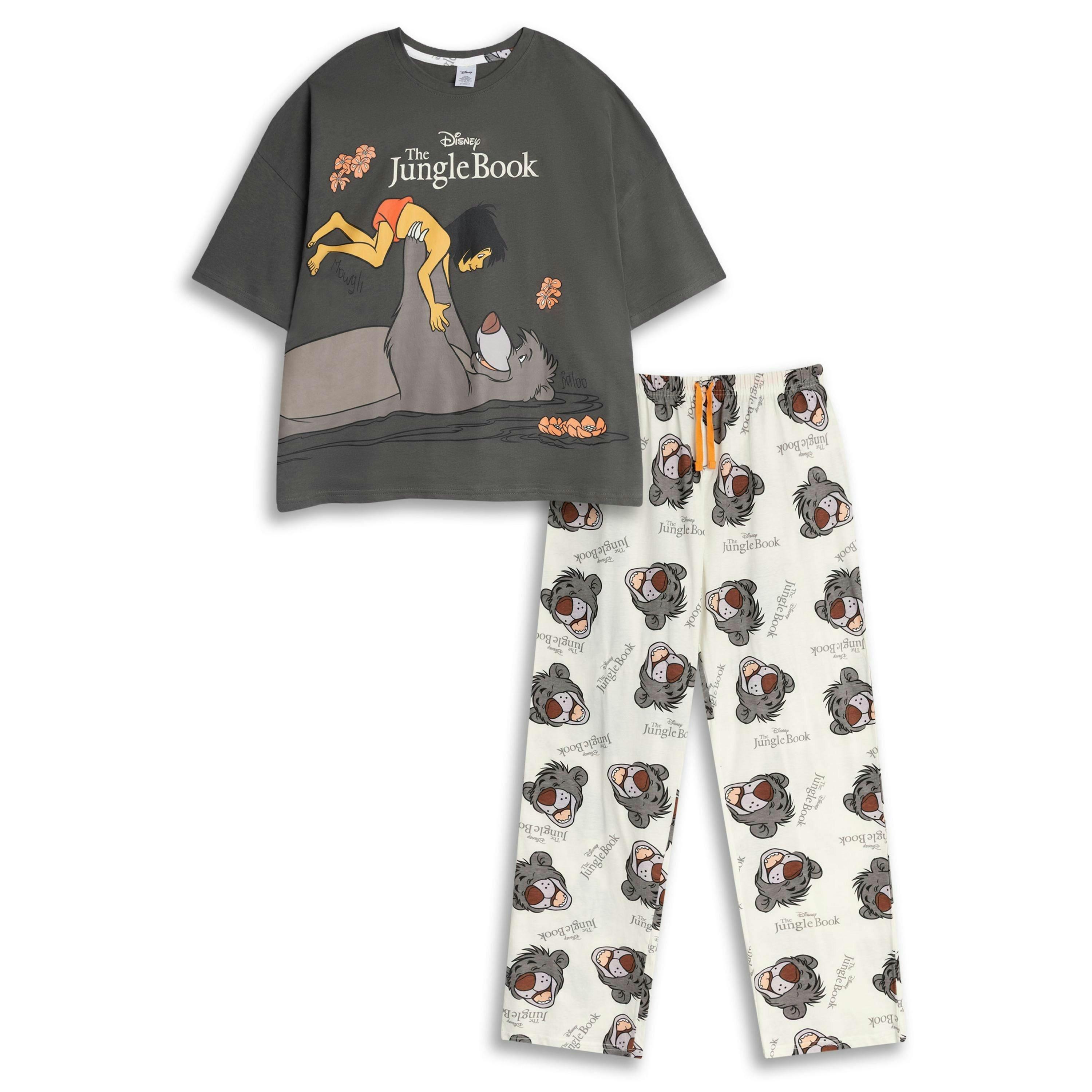 Disney Womens Multicoloured The Jungle Book Short Sleeve Long Leg Pyjama Set by Vanilla Underground , view 1 of 6