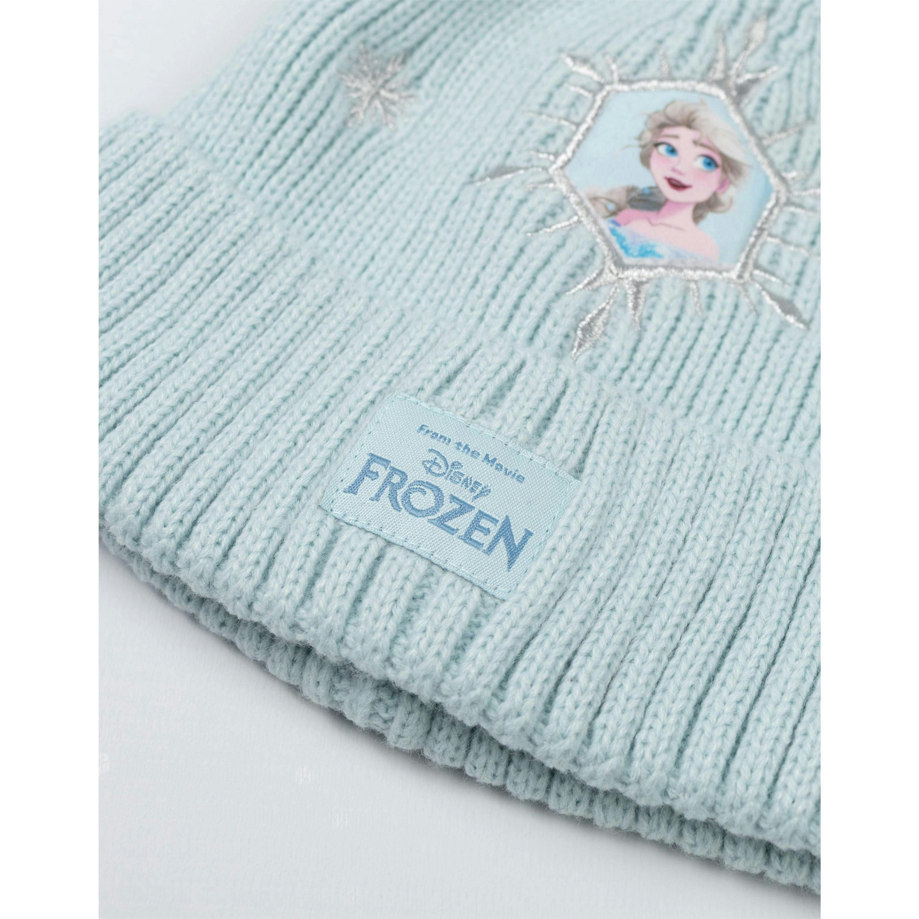 Disney Girls Blue Frozen Beanie and Gloves Set (One Size) by Vanilla Underground , view 6 of 6