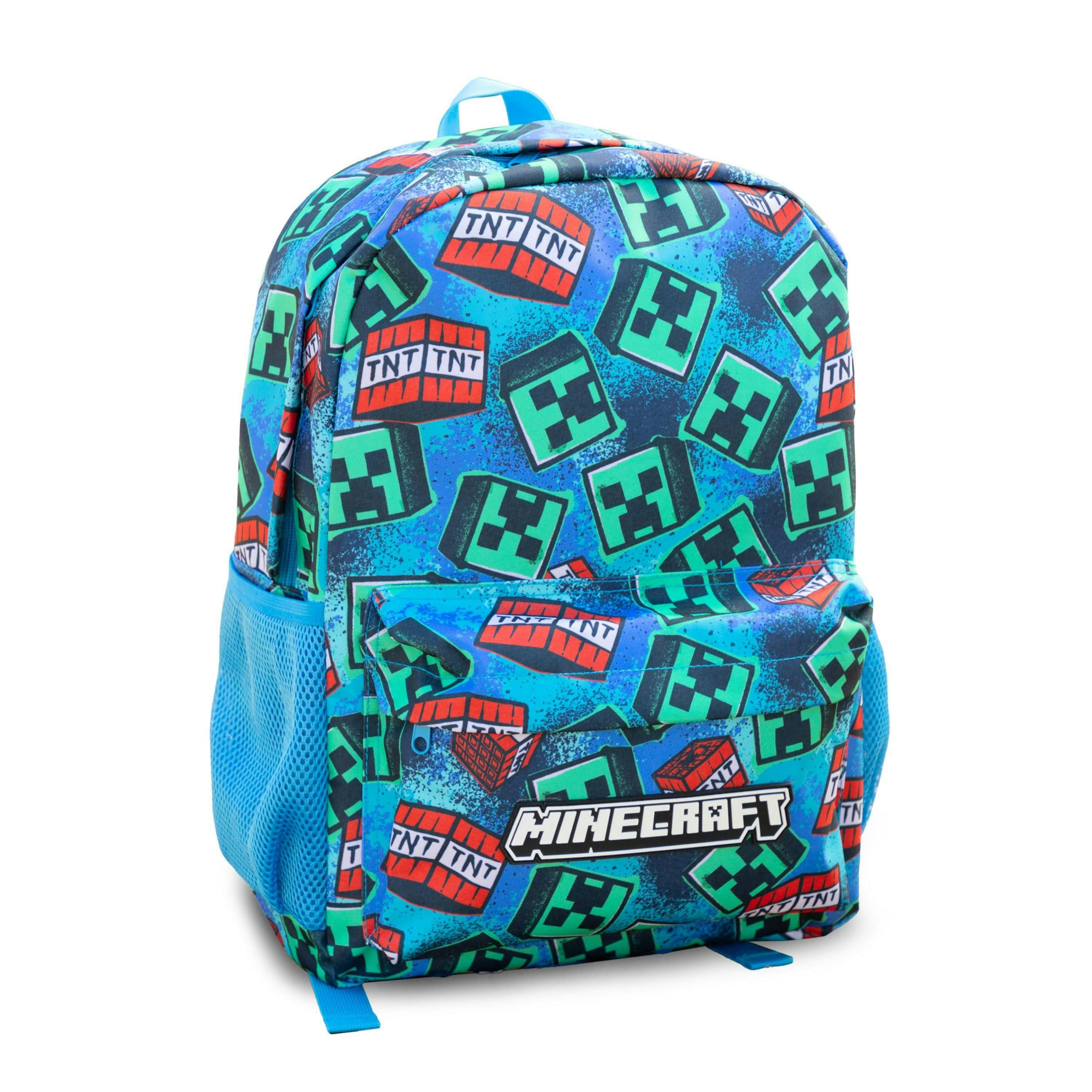 Minecraft Unisex Kids Blue Logo Backpack (One Size) by Vanilla Underground , view 1 of 6