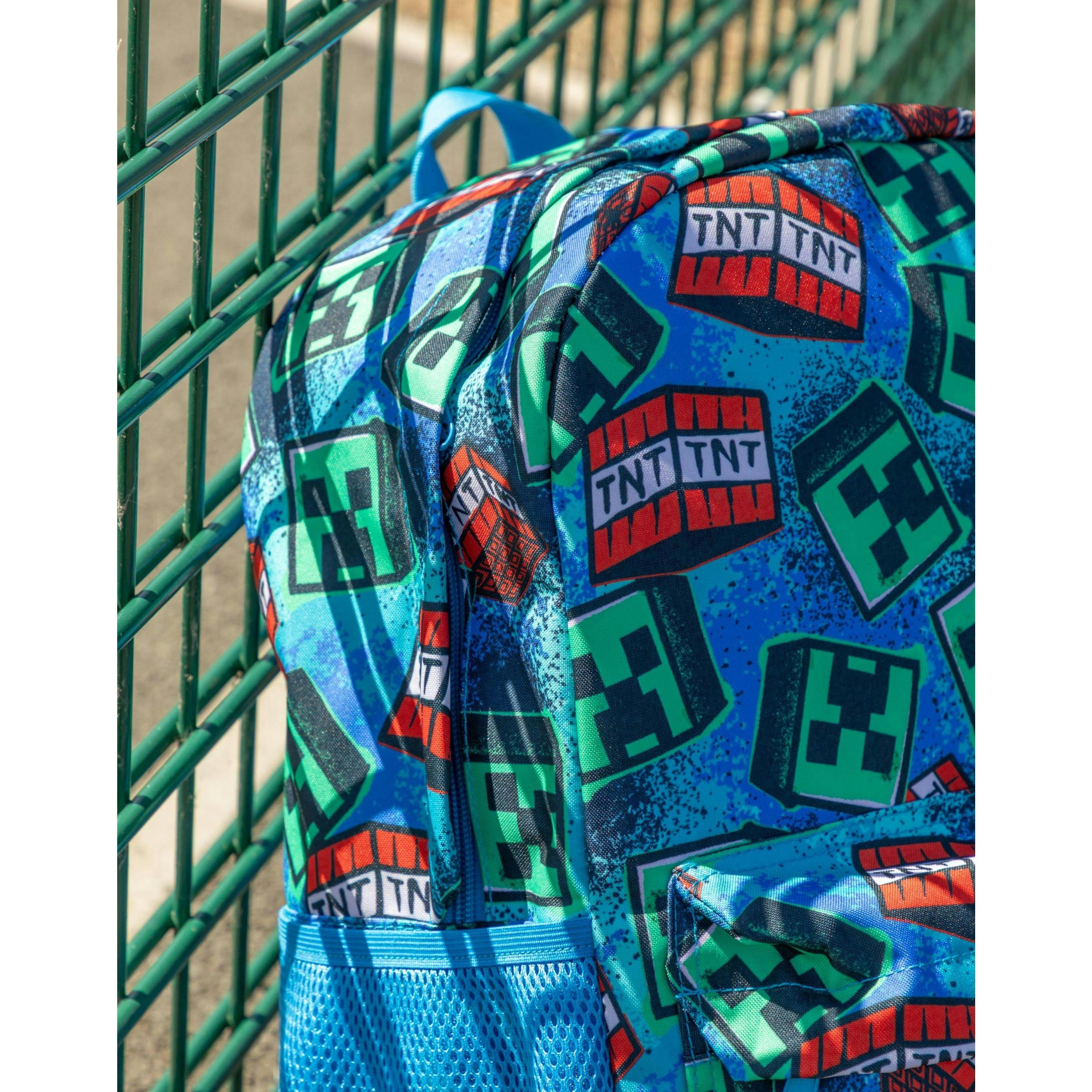Minecraft Unisex Kids Blue Logo Backpack (One Size) by Vanilla Underground , view 4 of 6