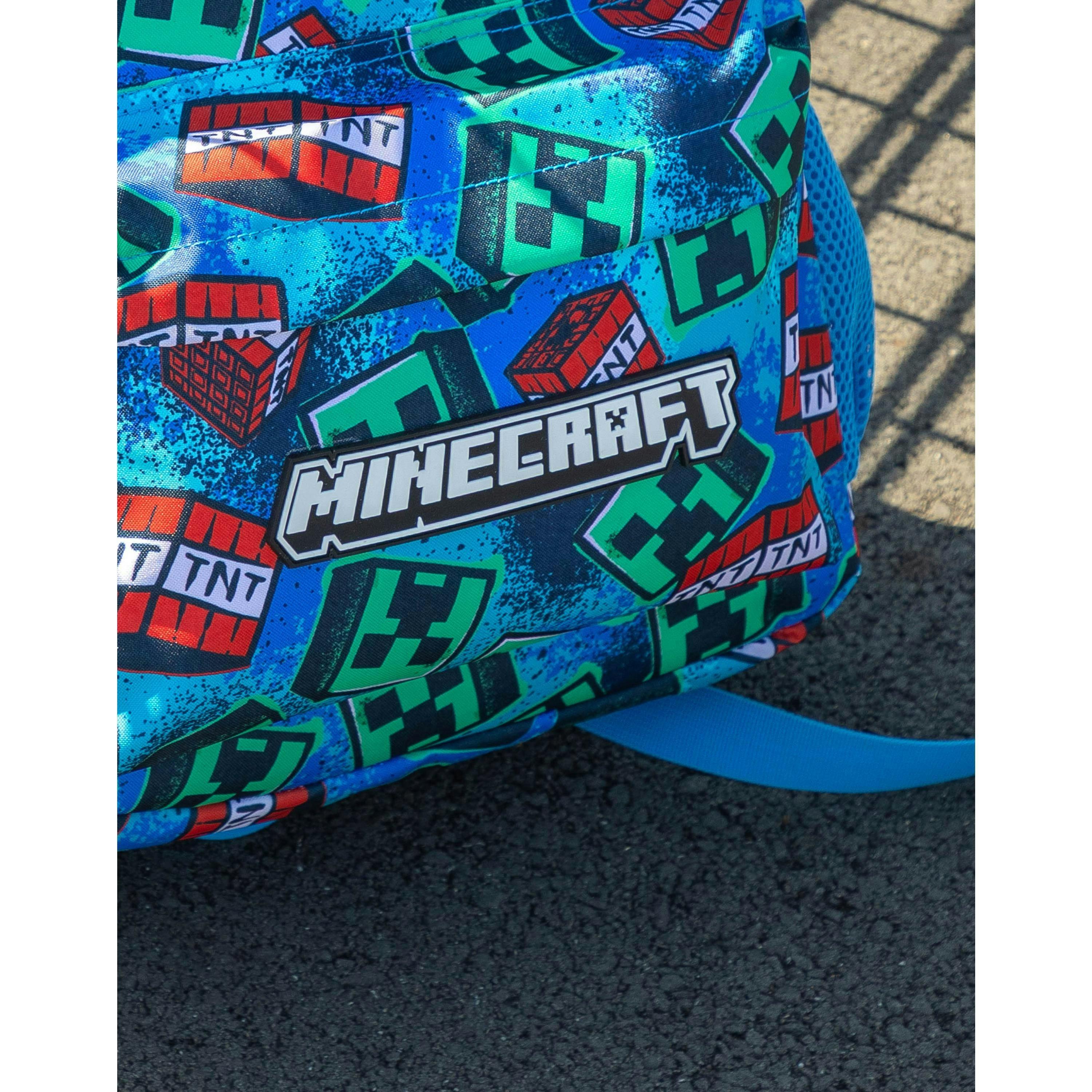 Minecraft Unisex Kids Blue Logo Backpack (One Size) by Vanilla Underground , view 5 of 6