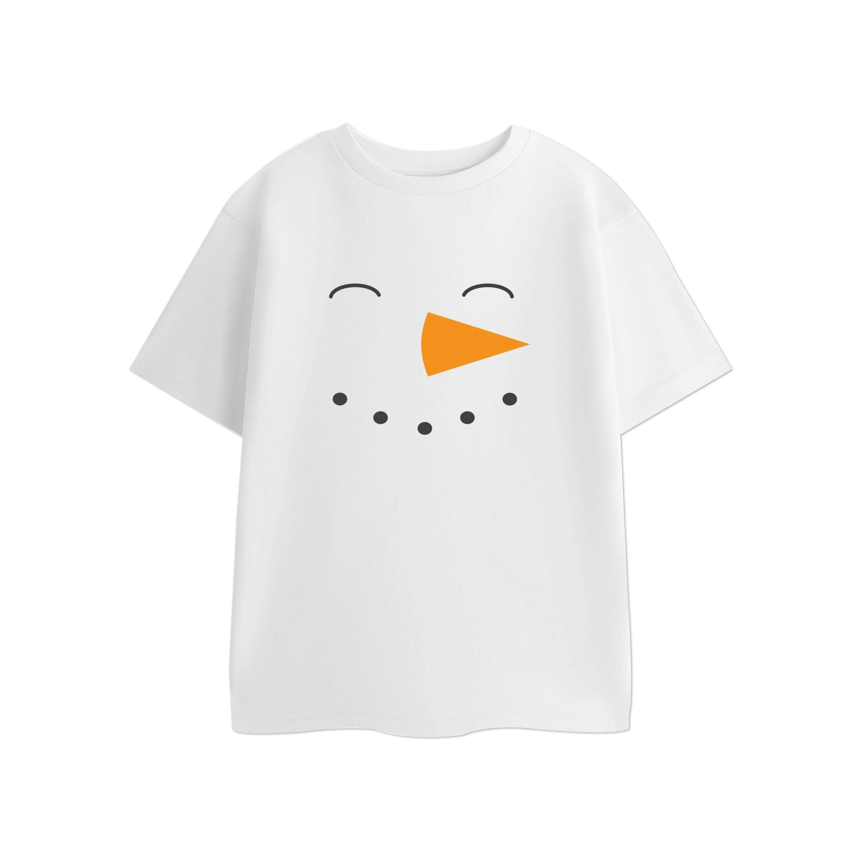 Show Me The Merch Unisex White Snowman Short Sleeved T-Shirt by Vanilla Underground , view 1 of 1