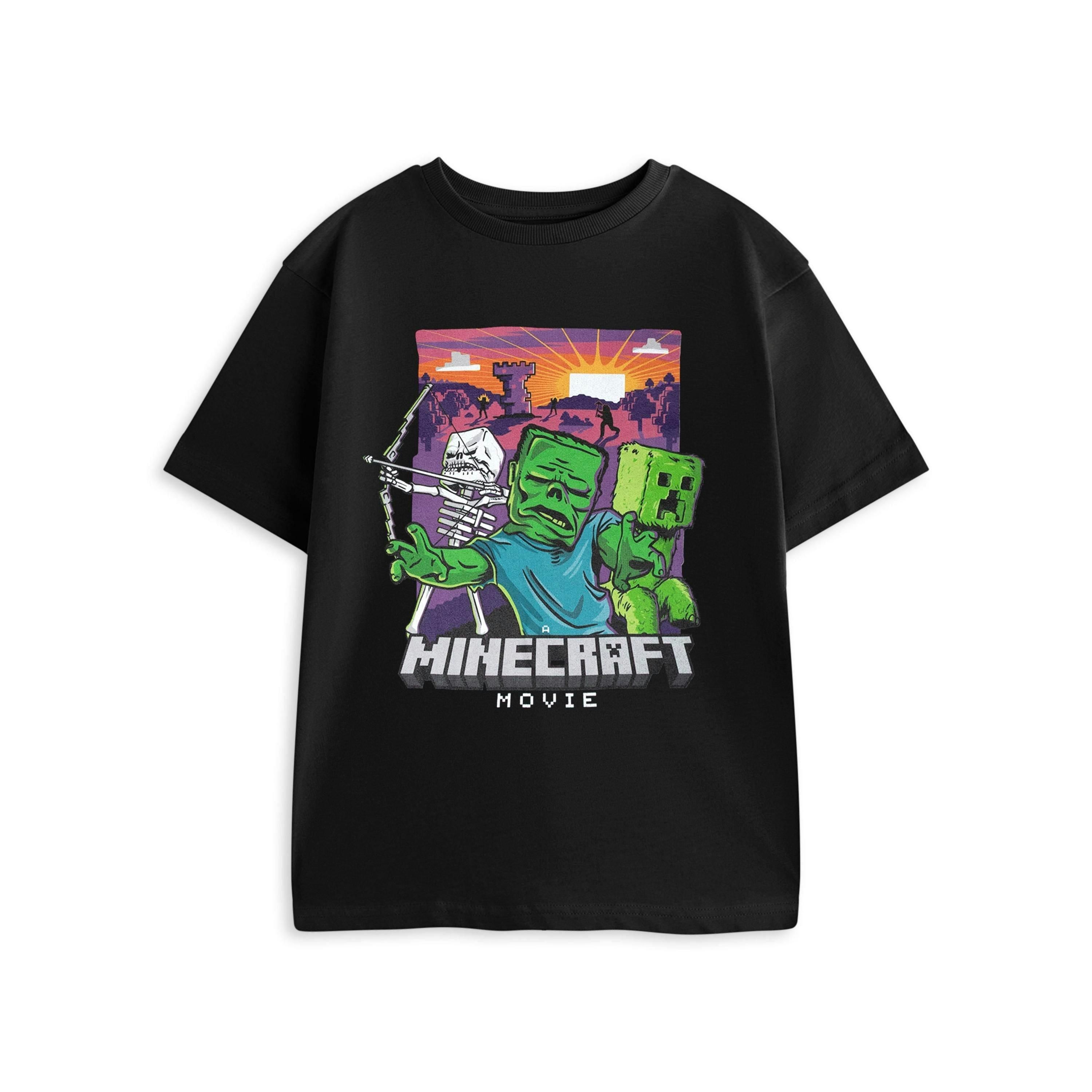 Minecraft Boys Black Zombie Kids Short Sleeved T-Shirt by Vanilla Underground , view 1 of 4