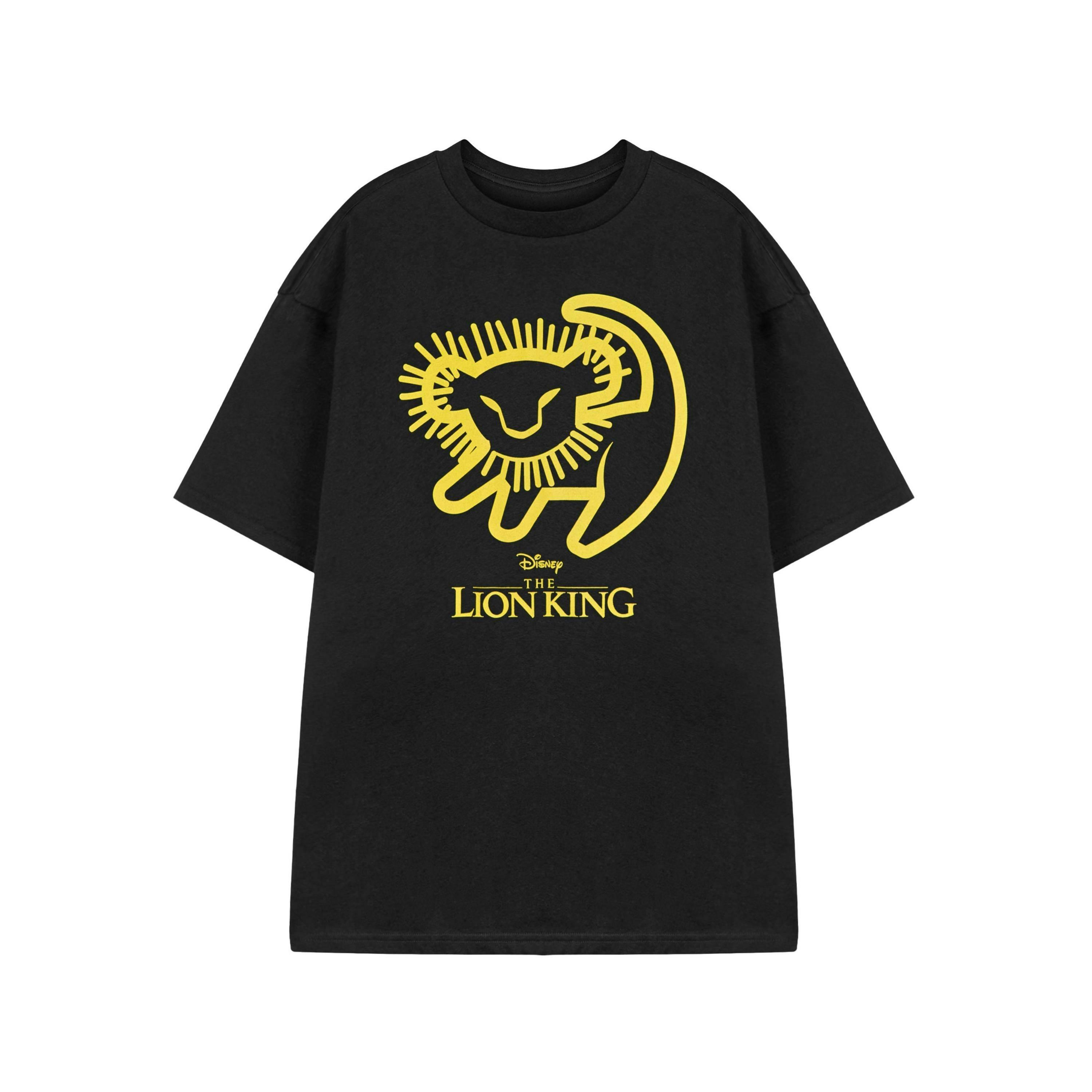 Disney Unisex Black Lion King Adults Short Sleeved T-Shirt by Vanilla Underground , view 1 of 3