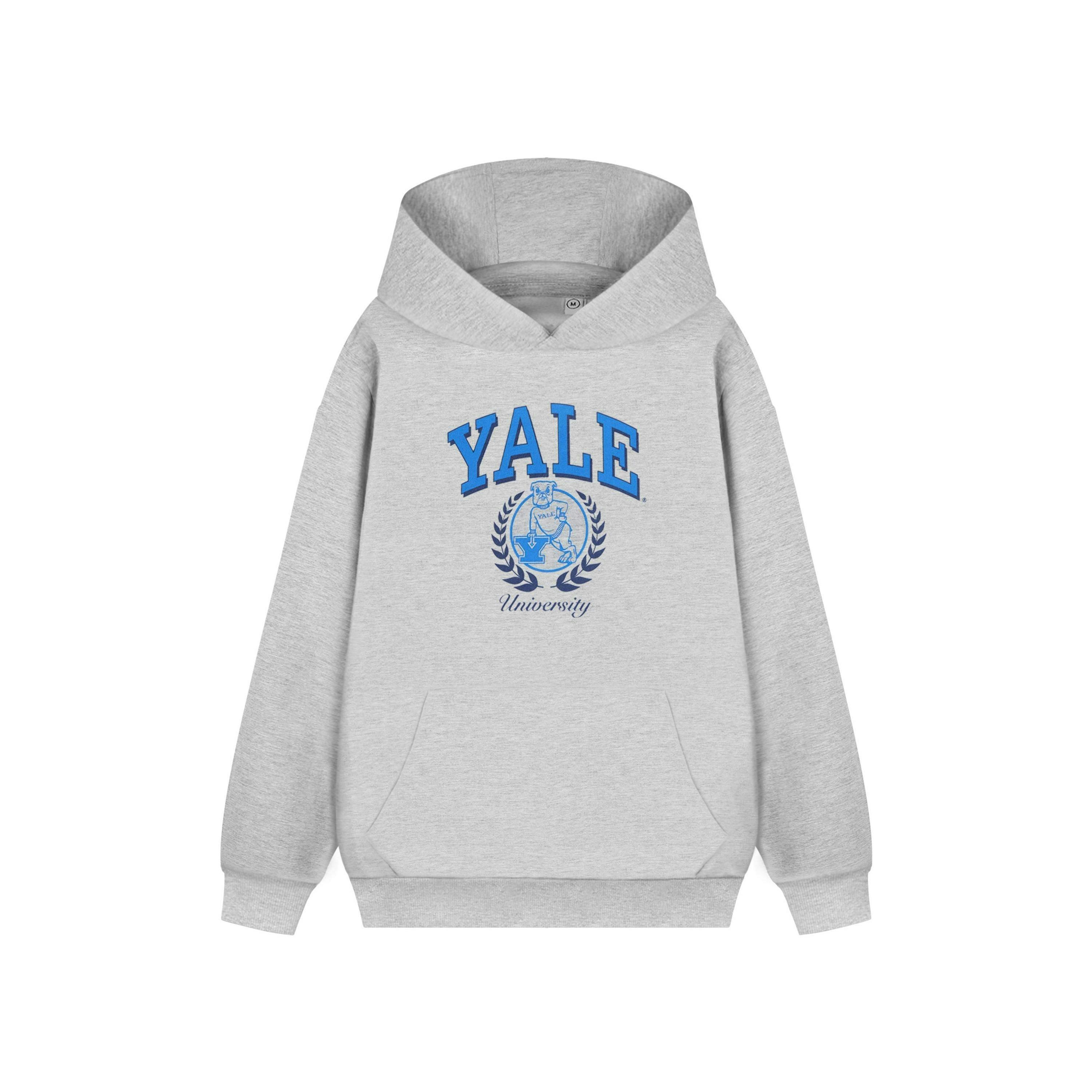 Yale Unisex Grey Dog Hoodie by Vanilla Underground , view 1 of 4