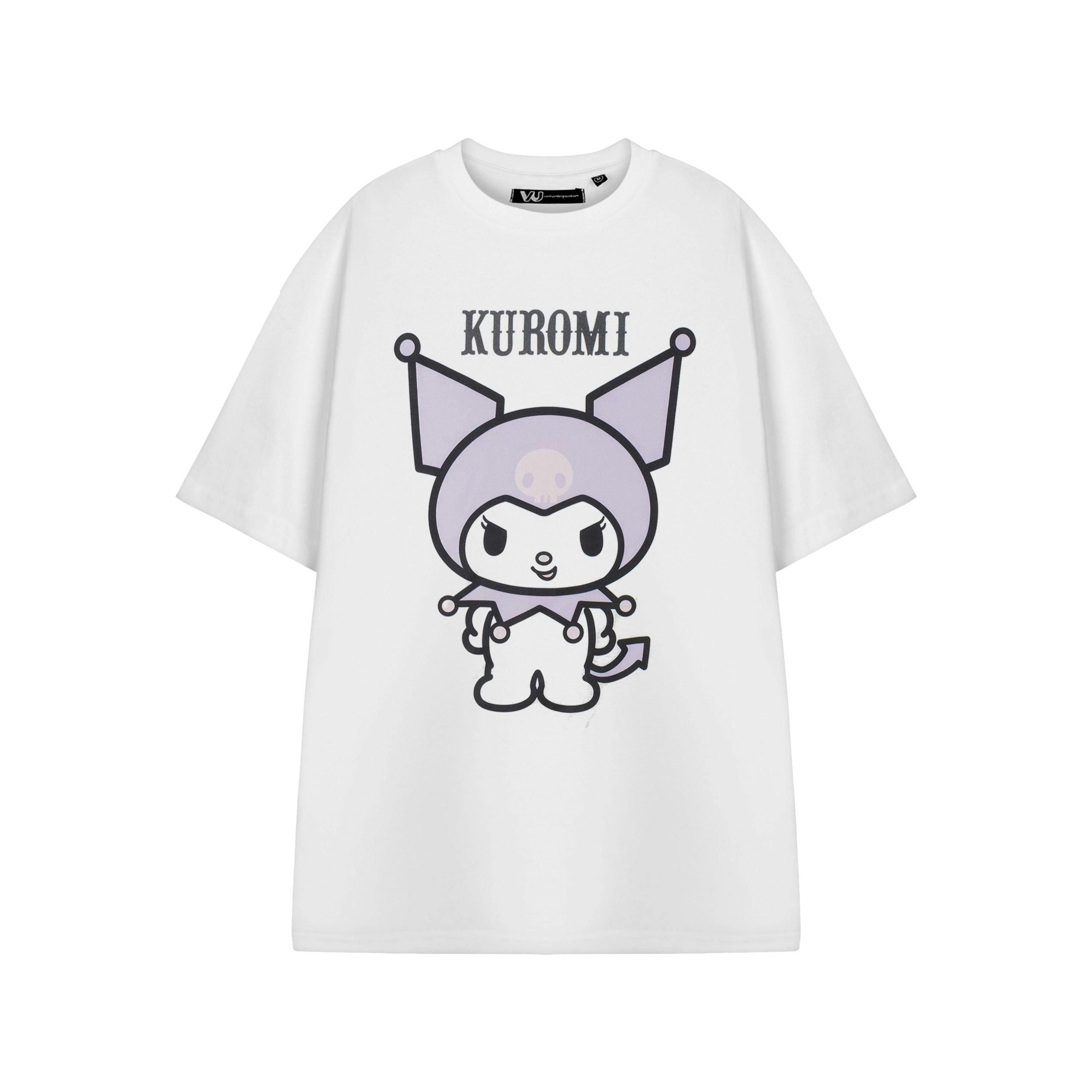 Hello Kitty Womens White Kuromi Pastel Short Sleeved T-Shirt by Vanilla Underground , view 1 of 3