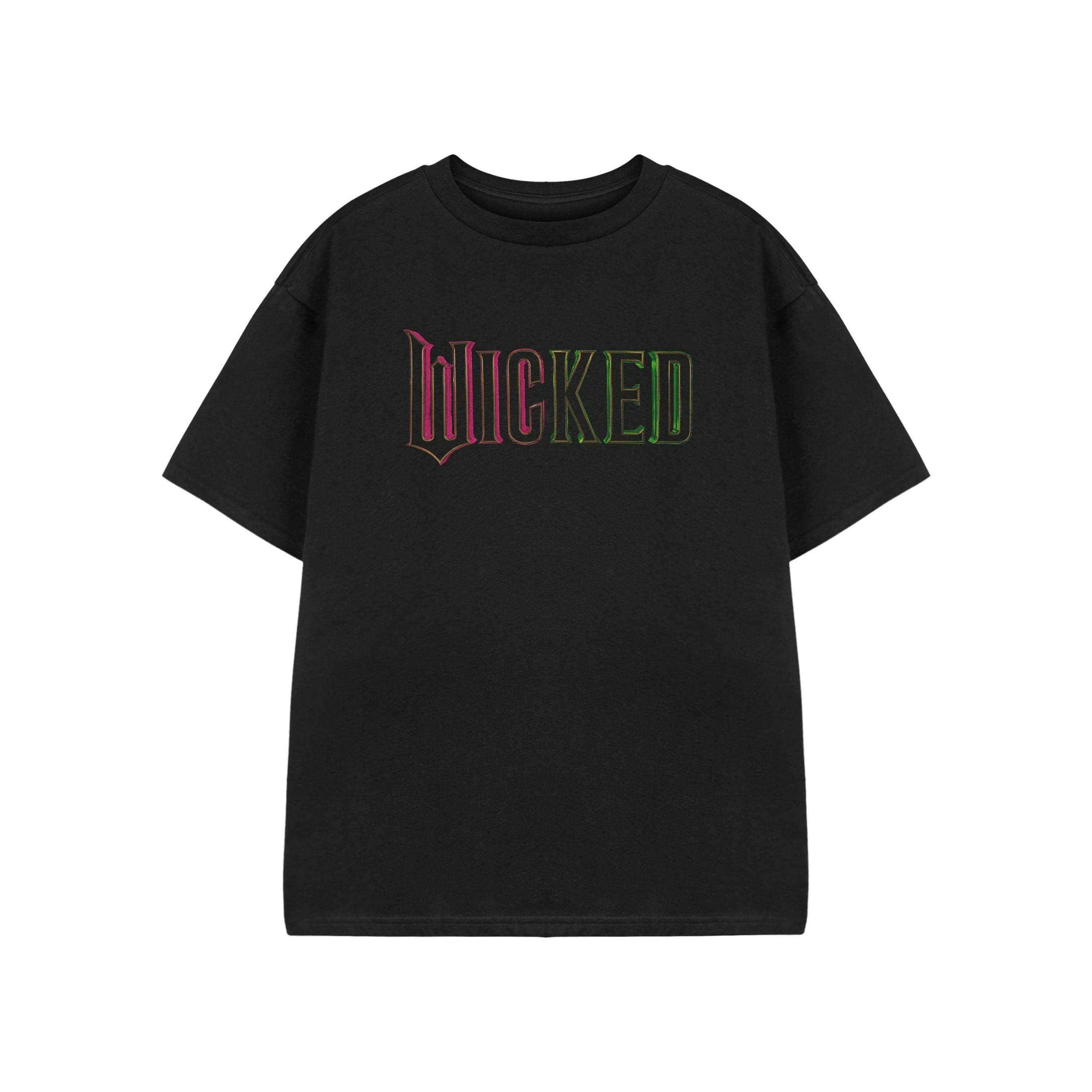Wicked Girls Black Green Pink Logo Short Sleeved T-Shirt by Vanilla Underground , view 1 of 3