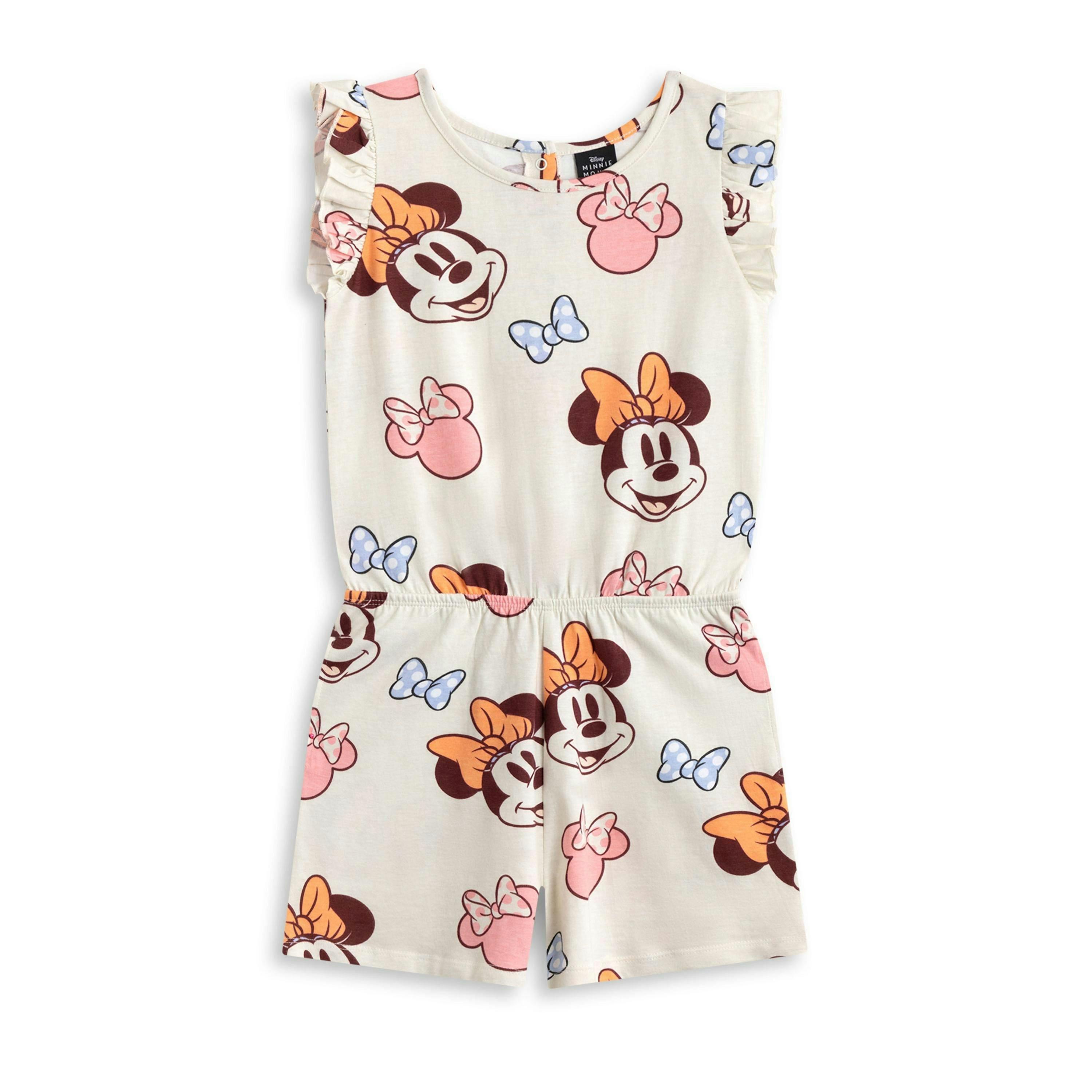 Disney Minnie Mouse Girls Multicoloured Character AOP Sleeveless Playsuit by Vanilla Underground , view 1 of 6