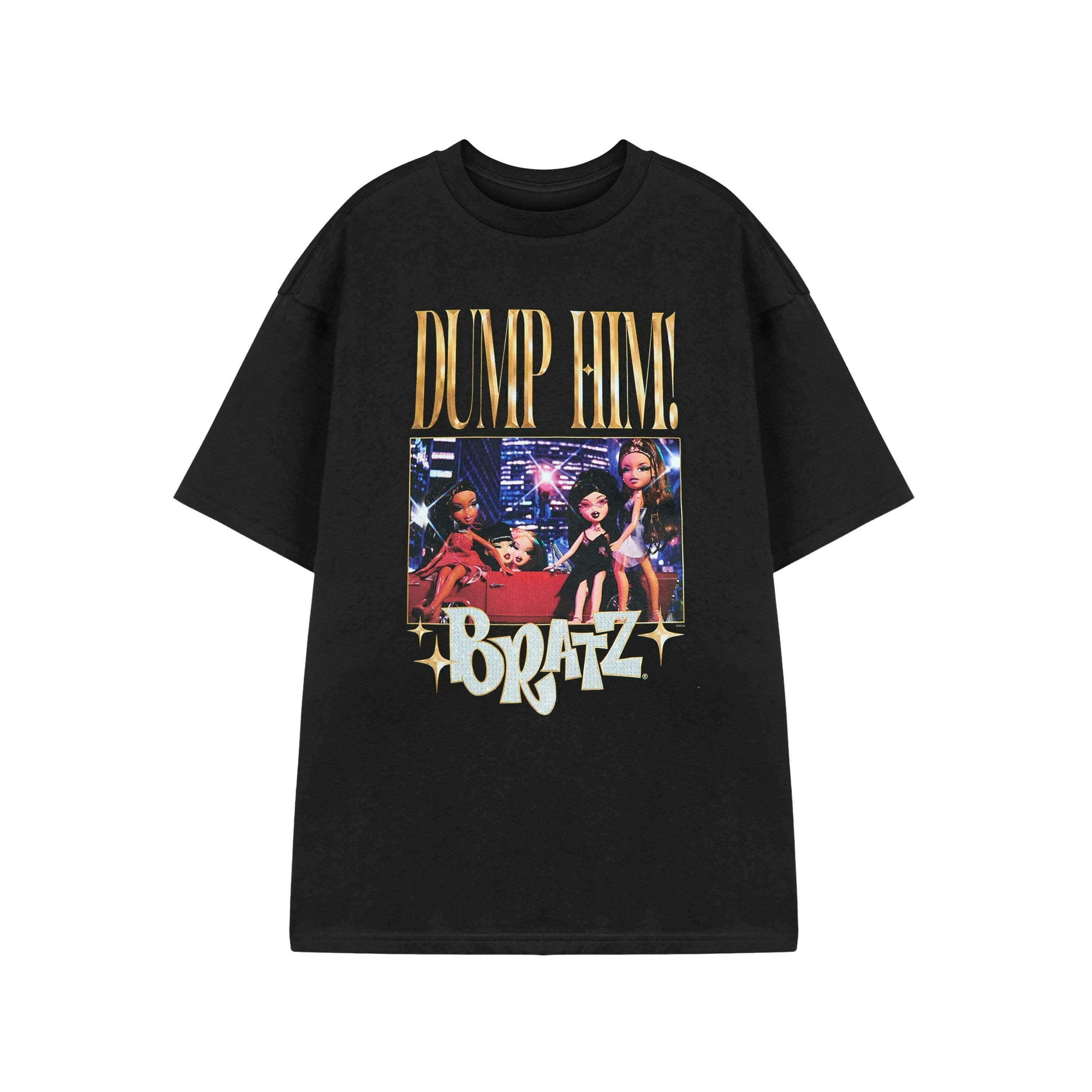 Bratz Womens Black Dump Him Short Sleeved T-Shirt by Vanilla Underground , view 1 of 3