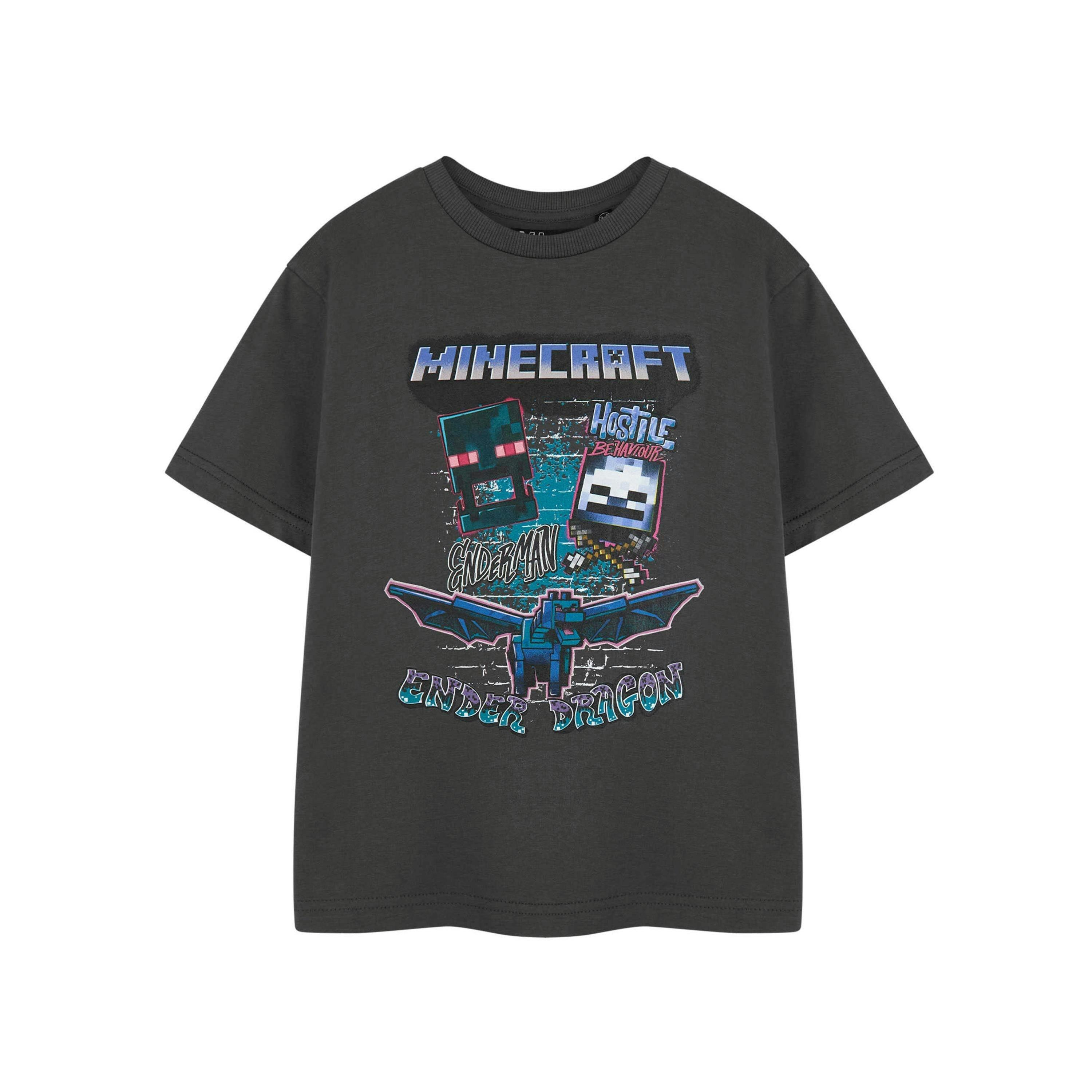 Minecraft Boys Grey Ender Dragon Short Sleeved T-Shirt by Vanilla Underground , view 1 of 3