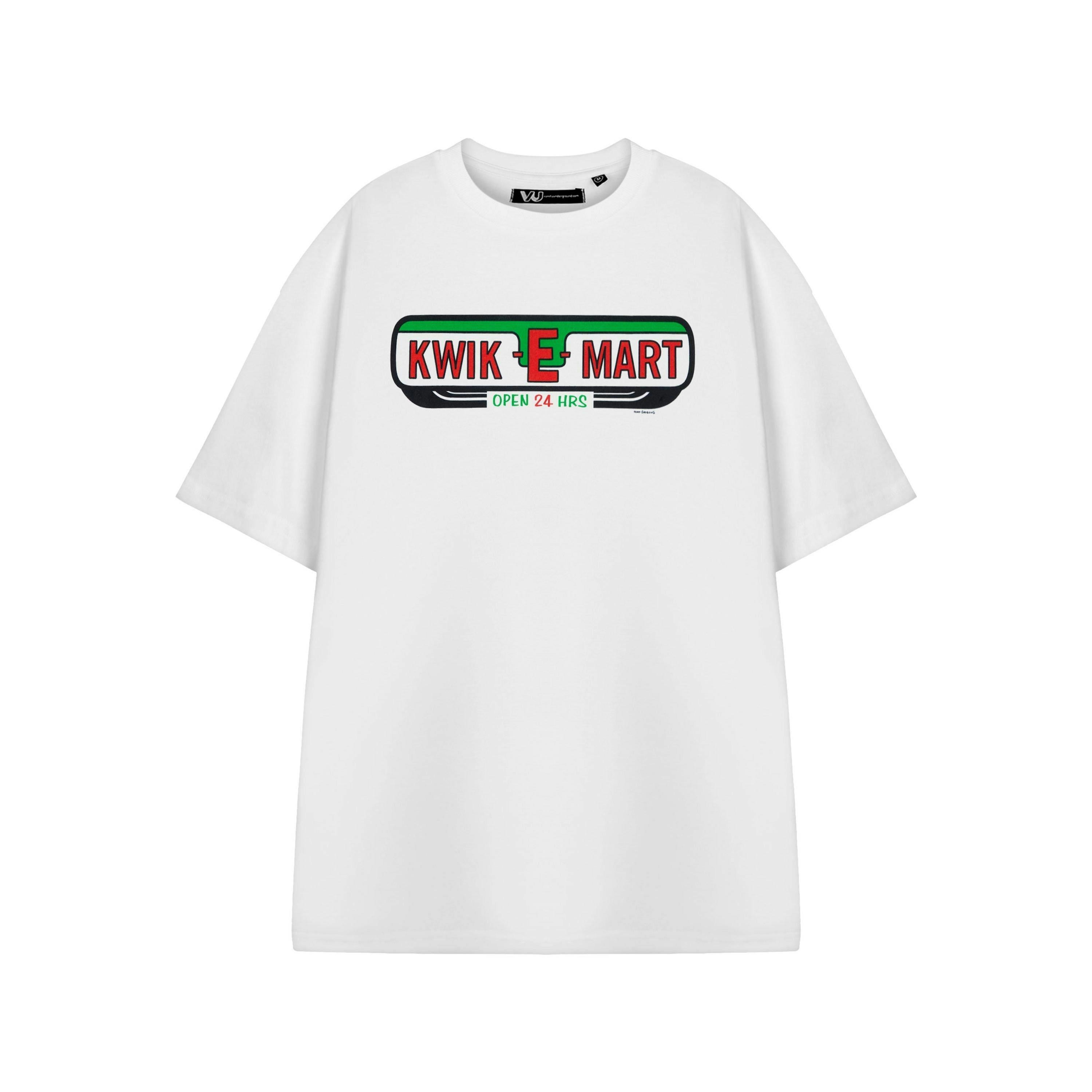 The Simpsons Mens White Kwik-E-Mart Short Sleeved T-Shirt by Vanilla Underground , view 1 of 3