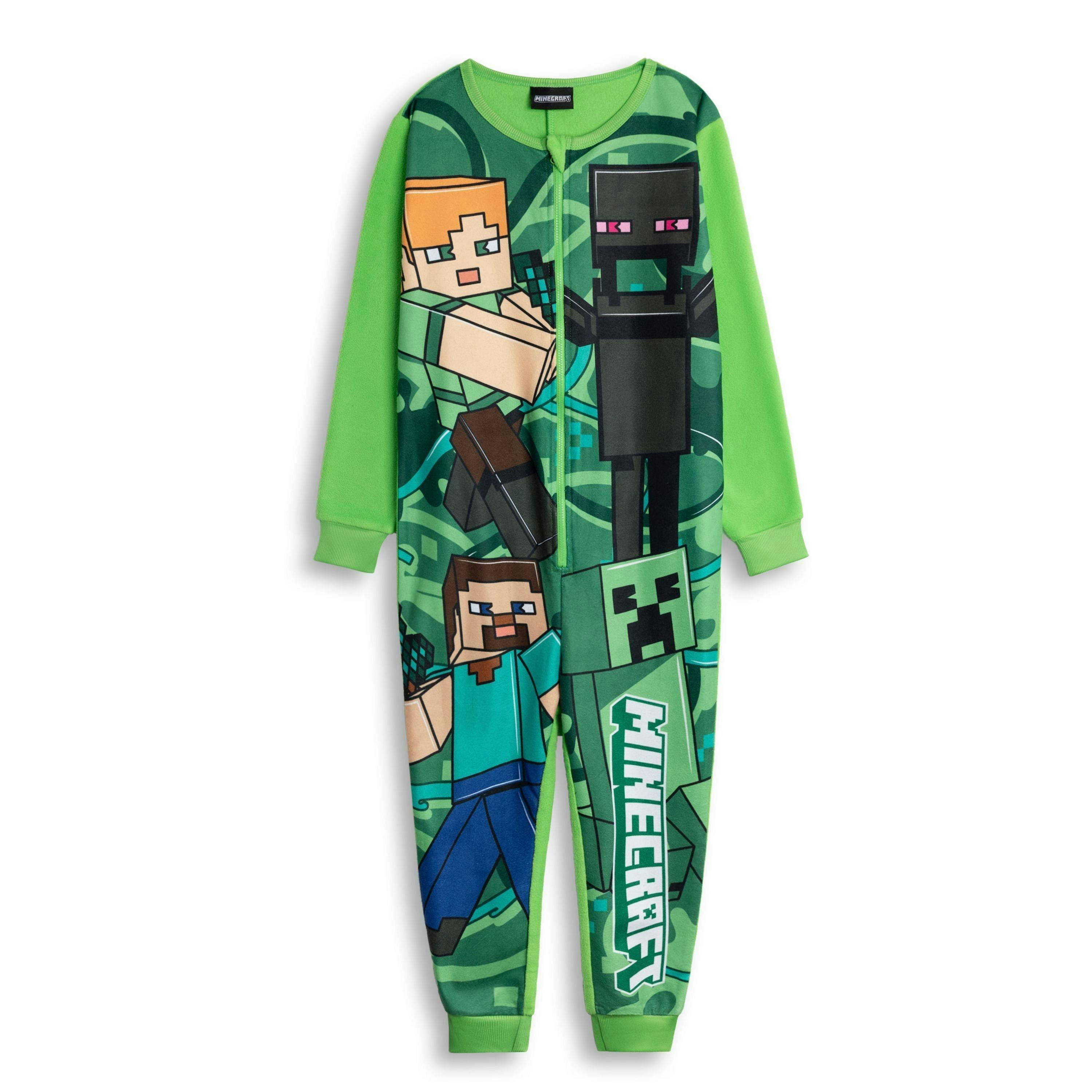 Minecraft Boys Green Creeper Onesie by Vanilla Underground , view 1 of 6