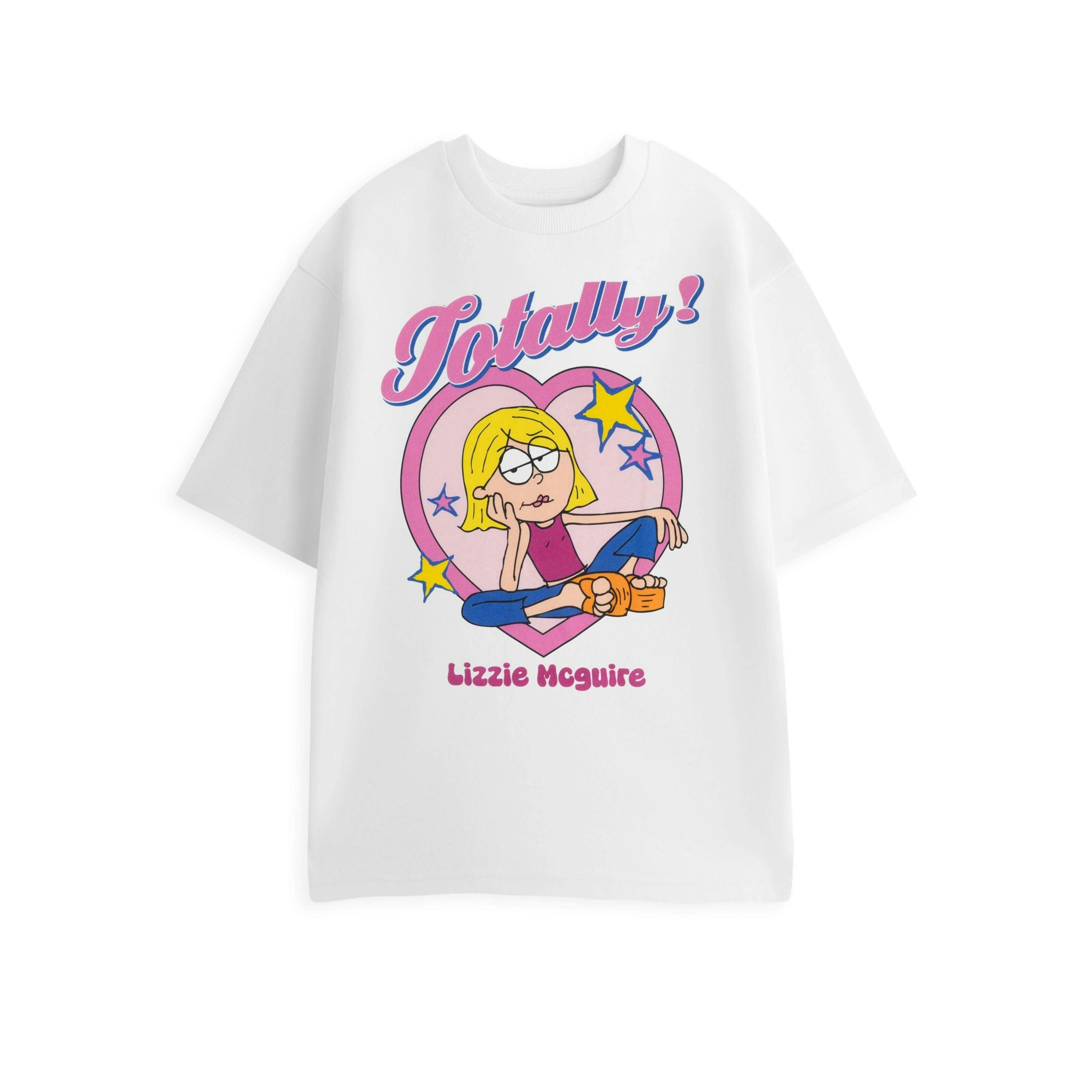 Disney Lizzie Mcguire Womens White Totally Short Sleeved T-Shirt by Vanilla Underground , view 1 of 4