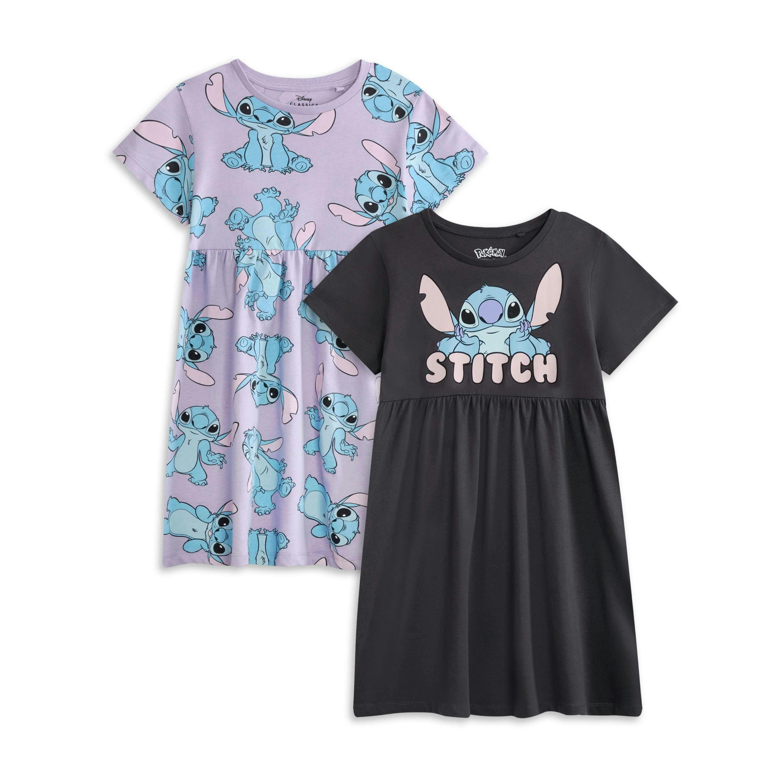 Disney Girls Multicoloured Stitch Character 2 Pack Dress by Vanilla Underground , view 1 of 6