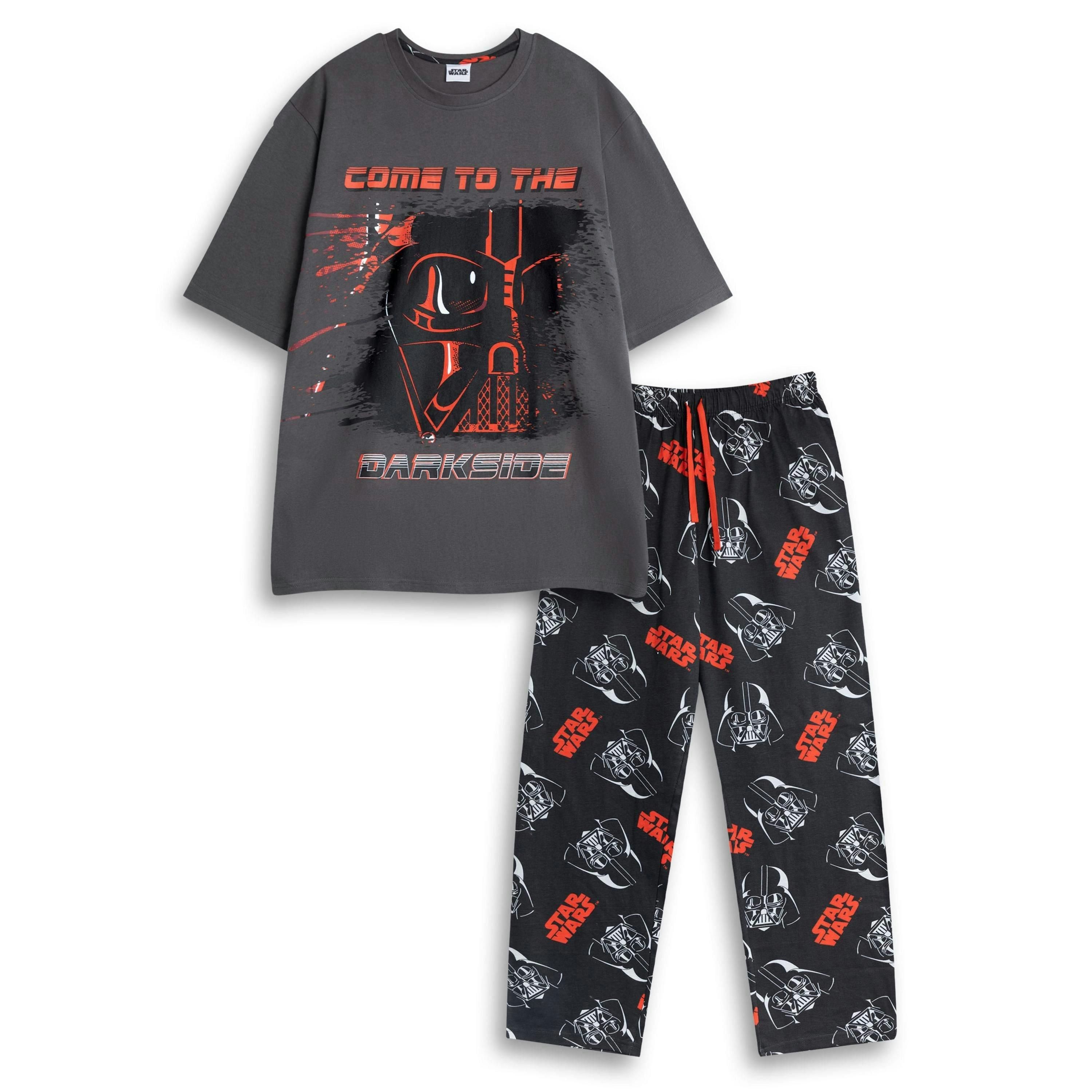 Star Wars Mens Black Darth Vader Short Sleeve Long Leg Pyjama Set by Vanilla Underground , view 1 of 6