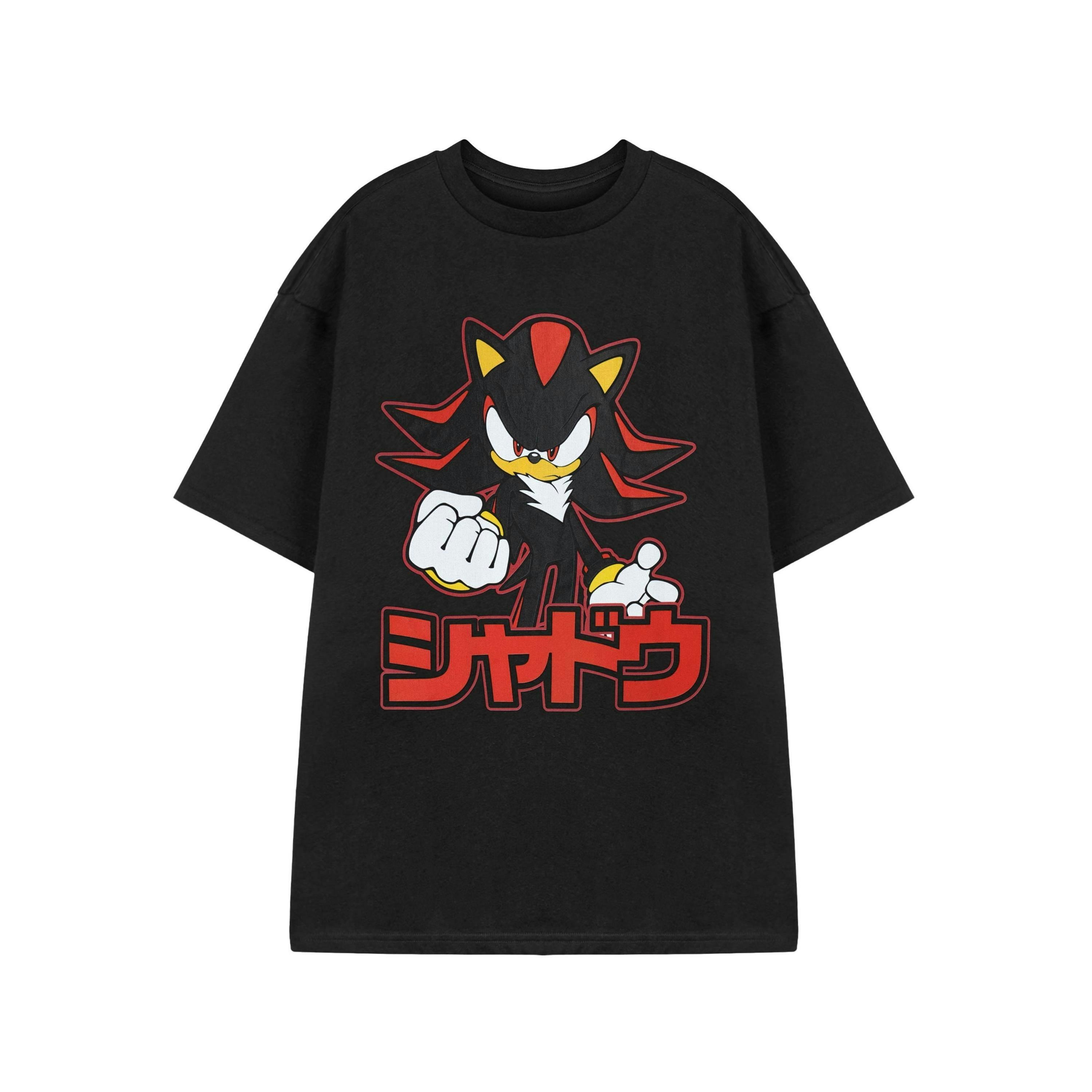 Sonic the Hedgehog Shadow Mens Black Japanese Short Sleeved T-Shirt by Vanilla Underground , view 1 of 3