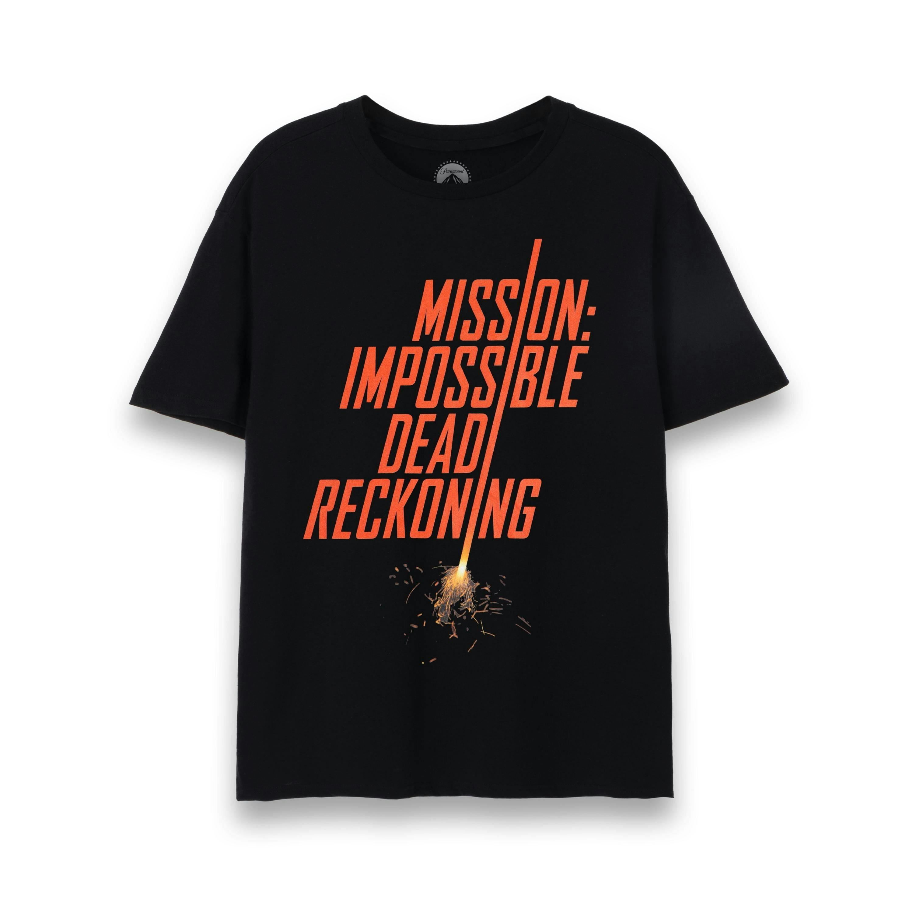 Mission Impossible Mens Black Dead Reckoning Short Sleeved T-Shirt by Vanilla Underground , view 1 of 4