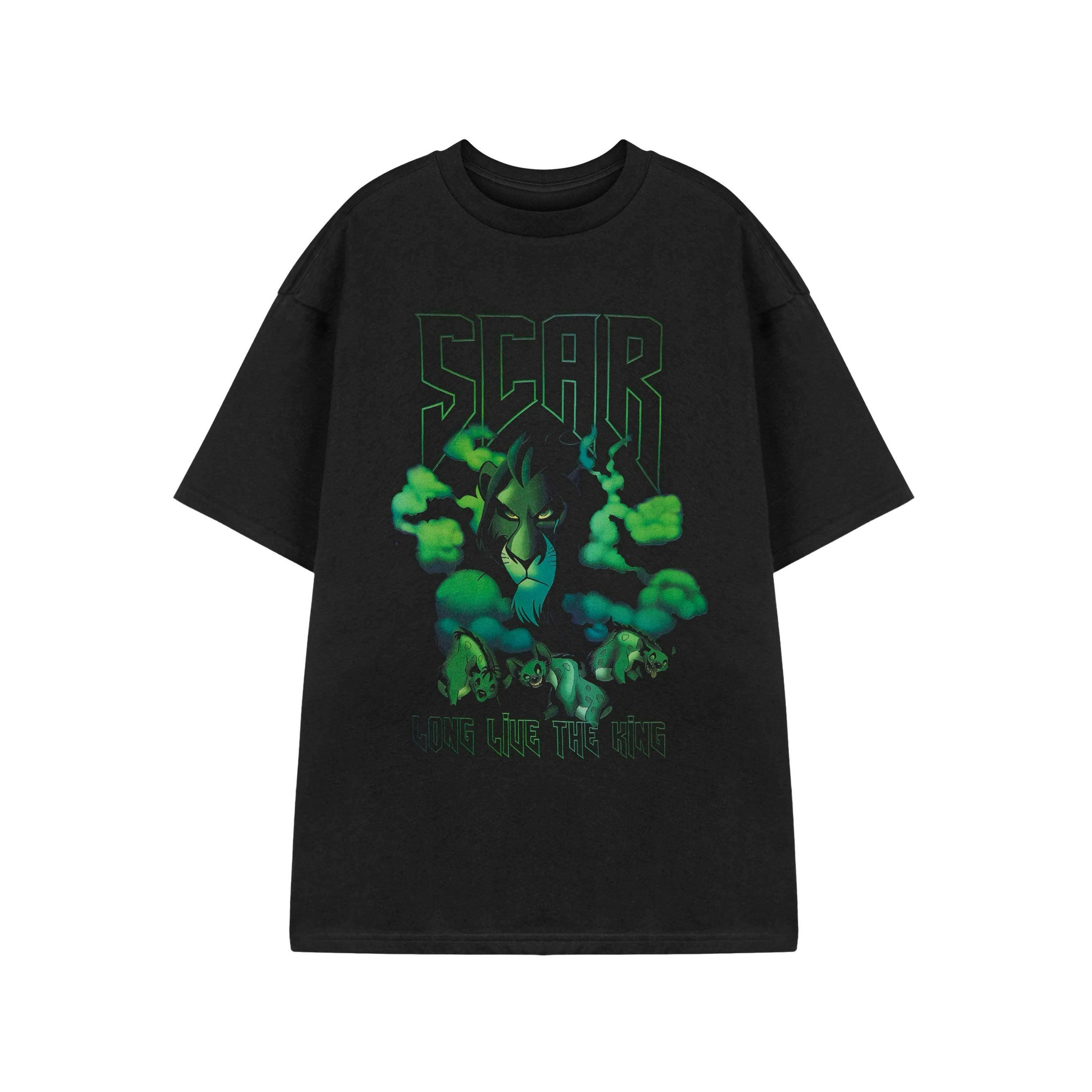 Disney Lion King Womens Black Scar Short Sleeved T-Shirt by Vanilla Underground , view 1 of 3