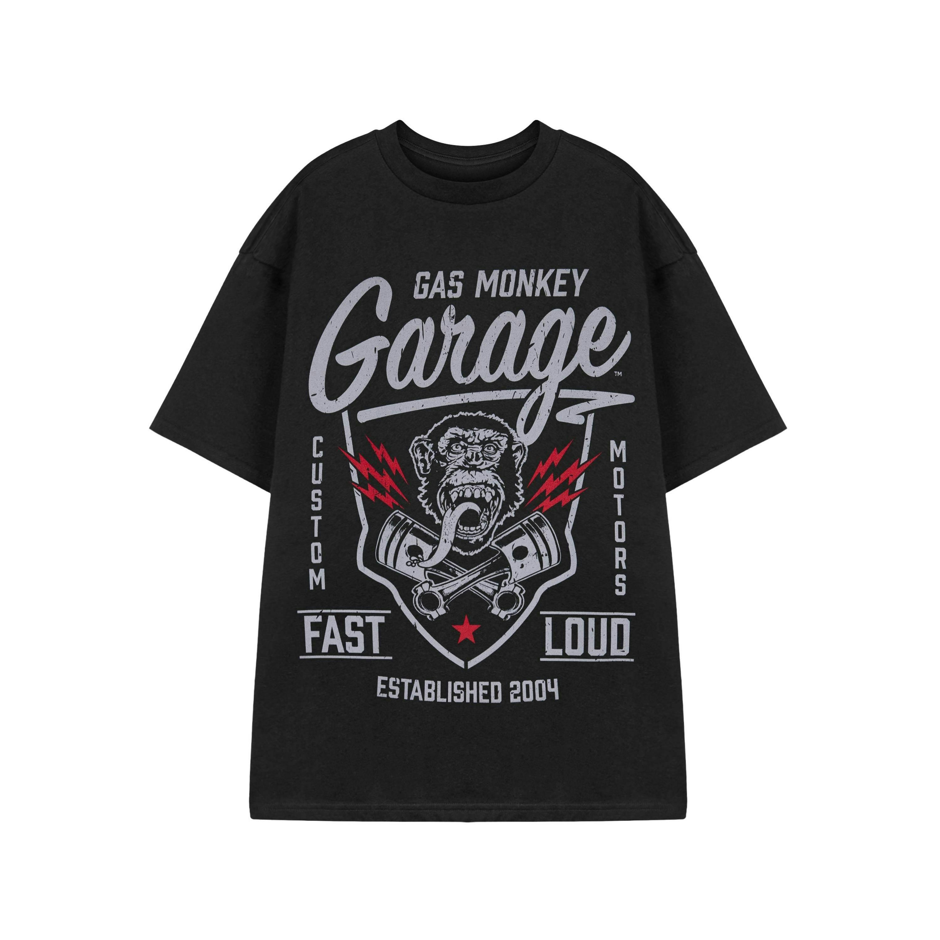 Gas Monkey Garage Mens Black Fast & Loud Short Sleeved T-Shirt by Vanilla Underground , view 1 of 3
