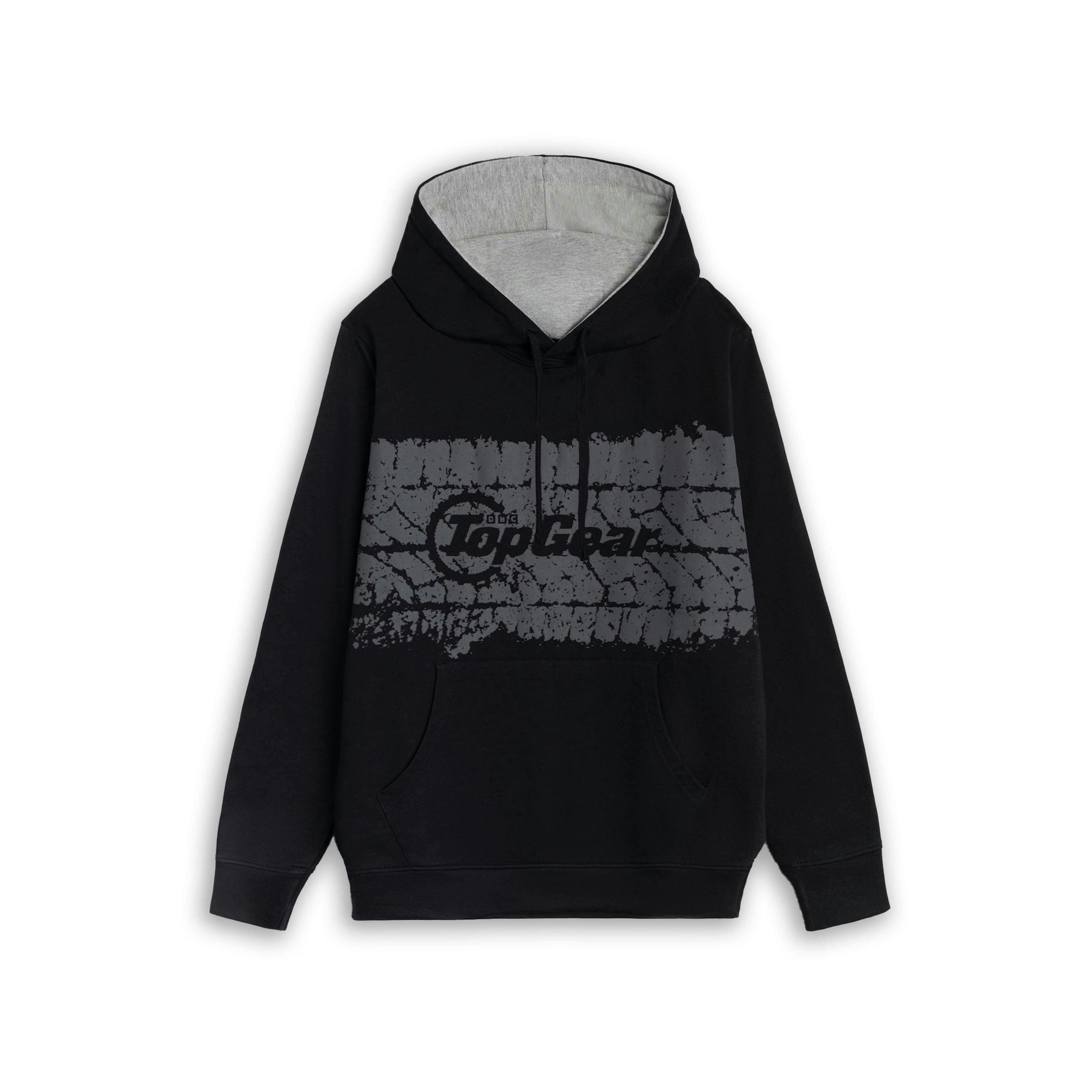 Top Gear Unisex Grey Tyre Print Hoodie by Vanilla Underground , view 1 of 6