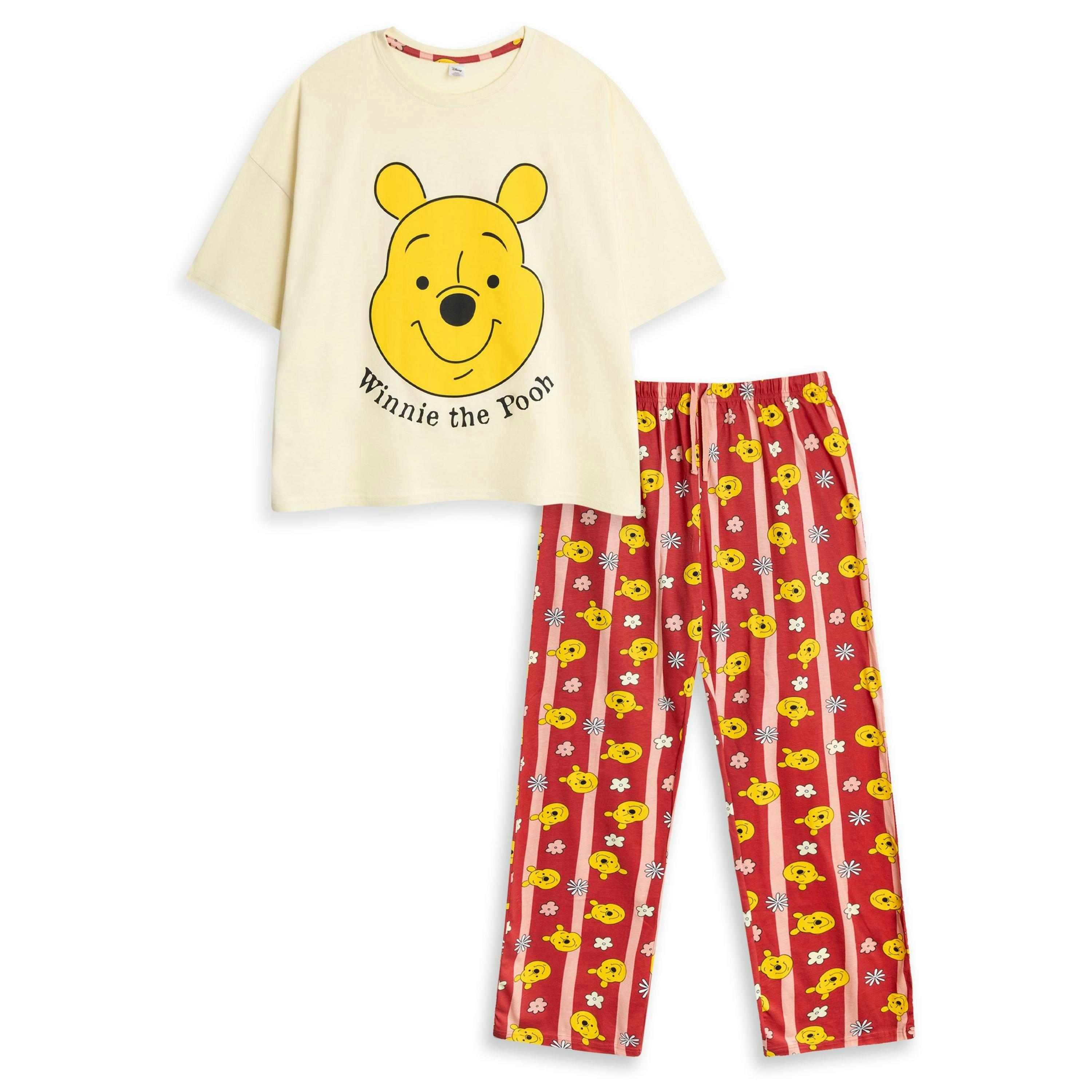 Disney Womens Multicoloured Winnie The Pooh Short Sleeve Long Leg Pyjama Set by Vanilla Underground , view 1 of 6