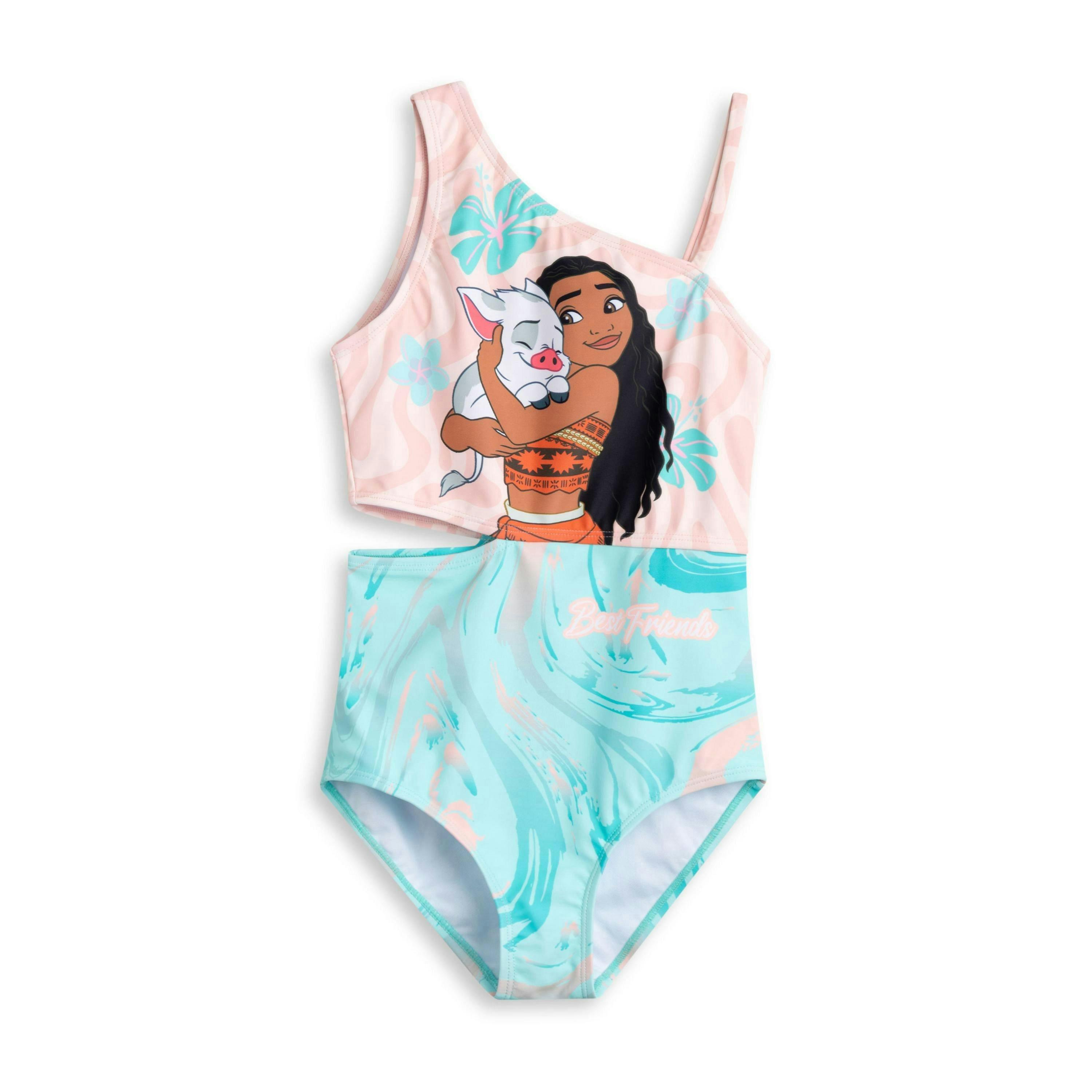 Disney Moana Girls Multicoloured Best Friends 1 Piece Swimming Costume by Vanilla Underground , view 1 of 6