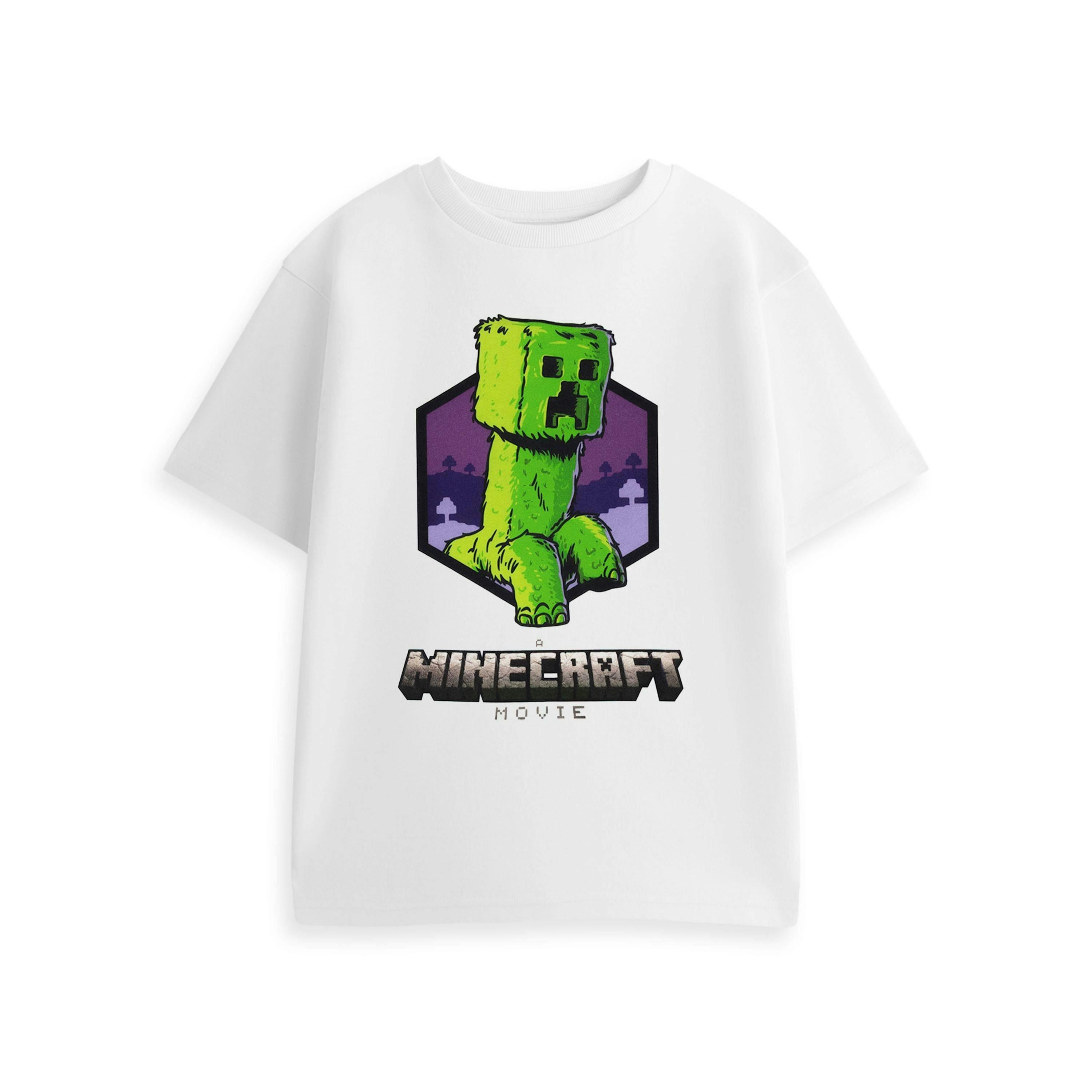 Minecraft Boys White Creeper Short Sleeved T-Shirt by Vanilla Underground , view 1 of 3