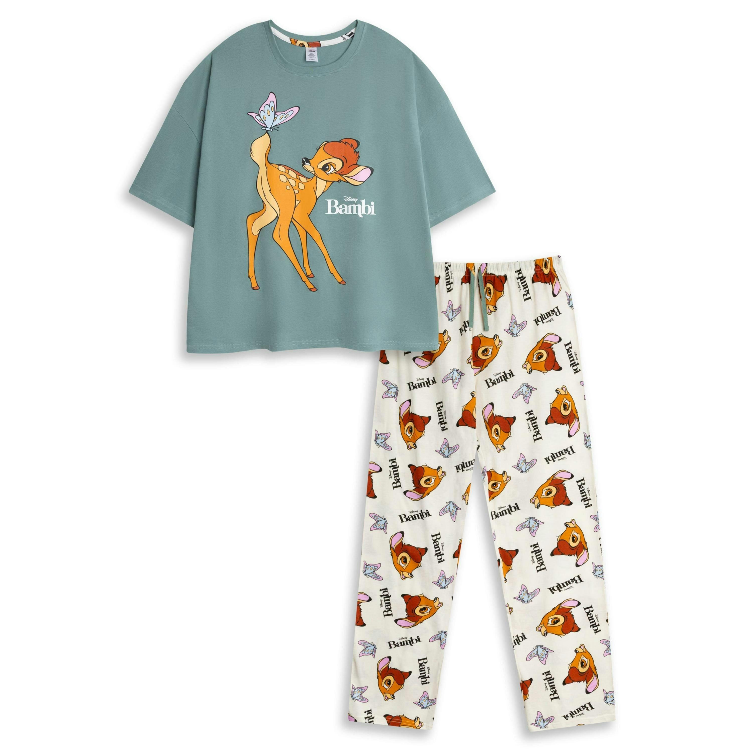Disney Womens Multicoloured Bambi Short Sleeve Long Leg Pyjama Set by Vanilla Underground , view 1 of 6