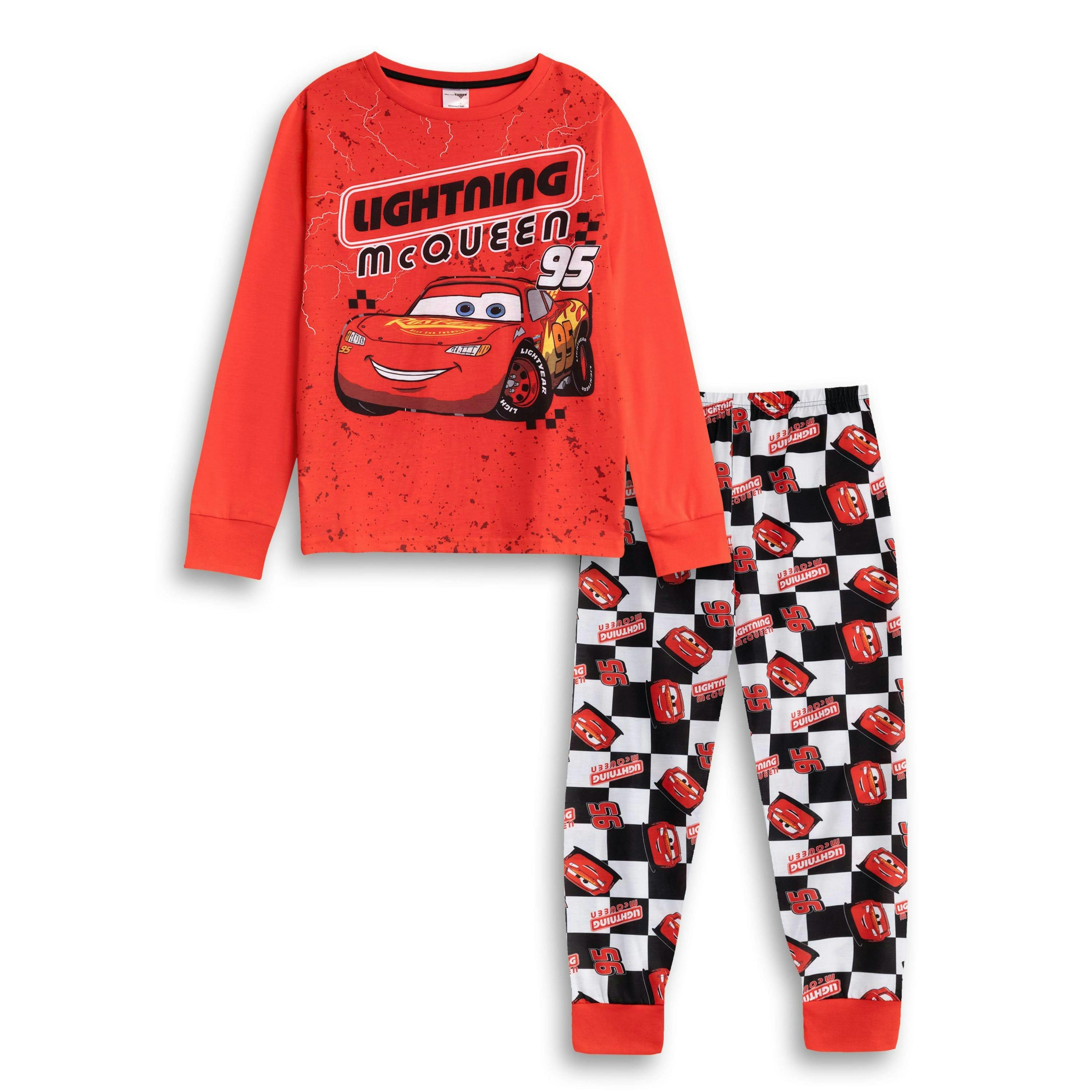 Disney Boys Red CARS Long Sleeve Long Leg Pyjama Set by Vanilla Underground , view 1 of 6
