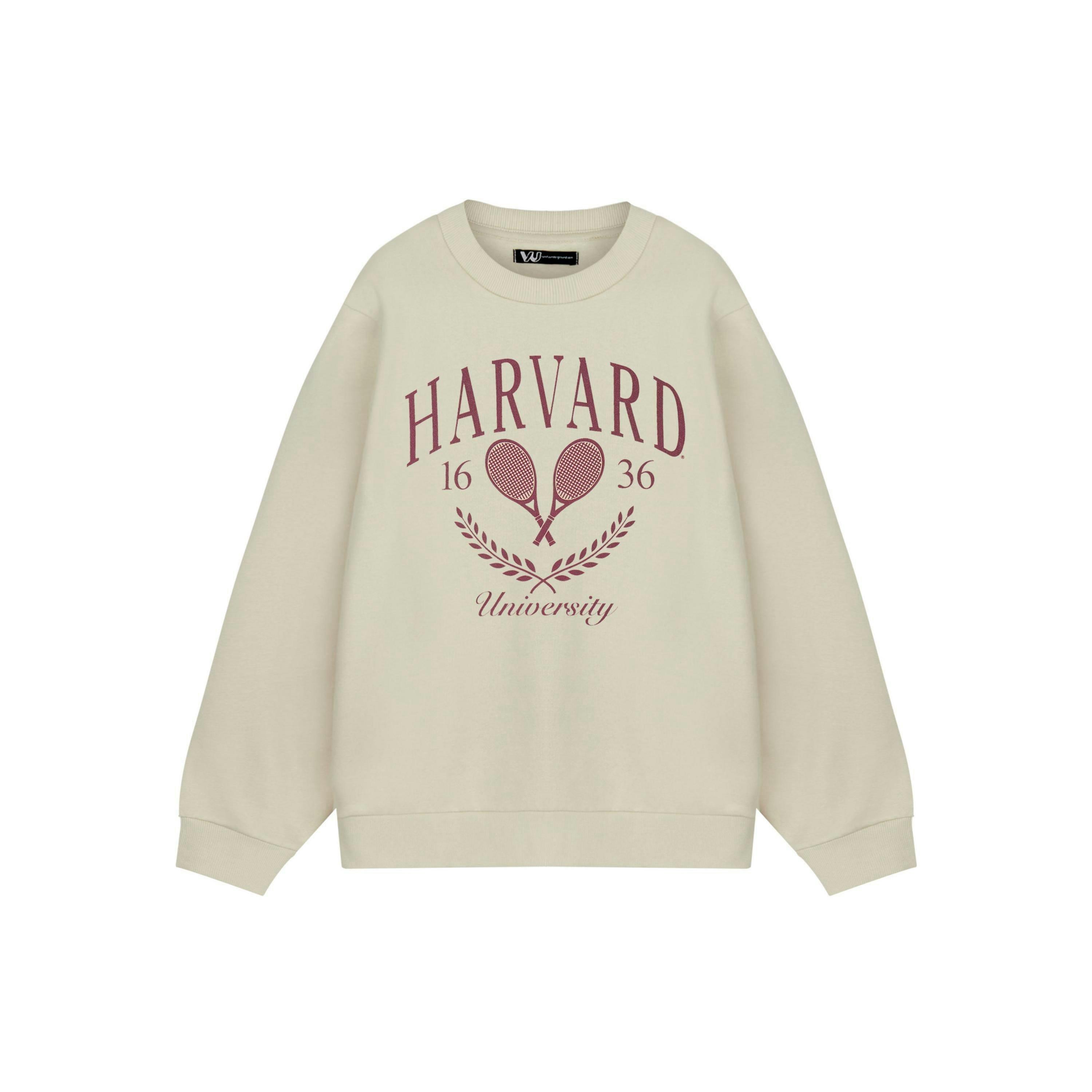 Harvard Unisex Beige Tennis Sweatshirt by Vanilla Underground , view 1 of 3