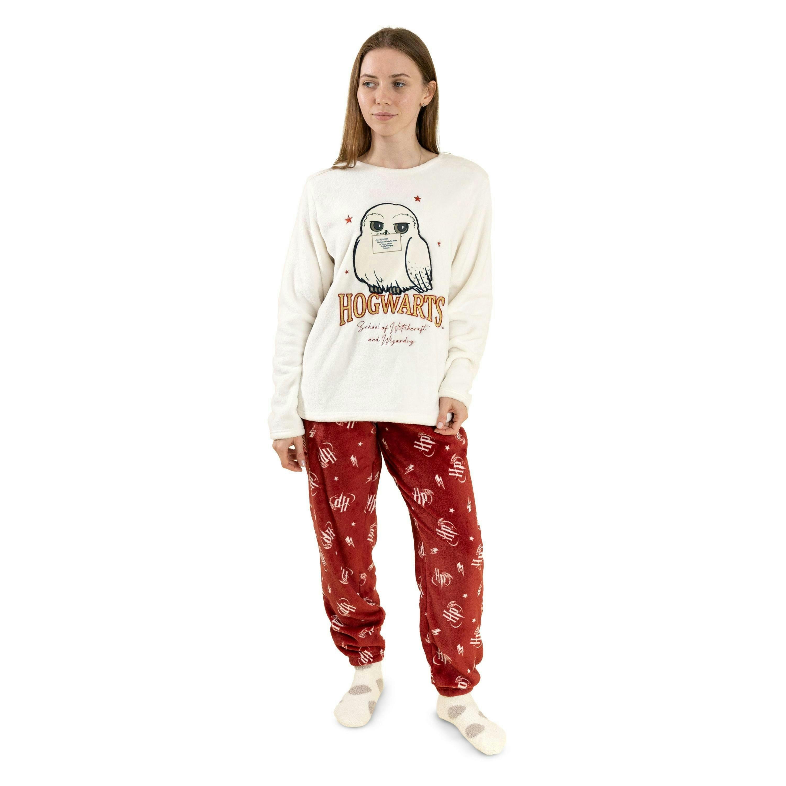 Harry Potter Womens Off-White Hedwig Long Sleeve Long Leg Pyjama Set by Vanilla Underground , view 1 of 6