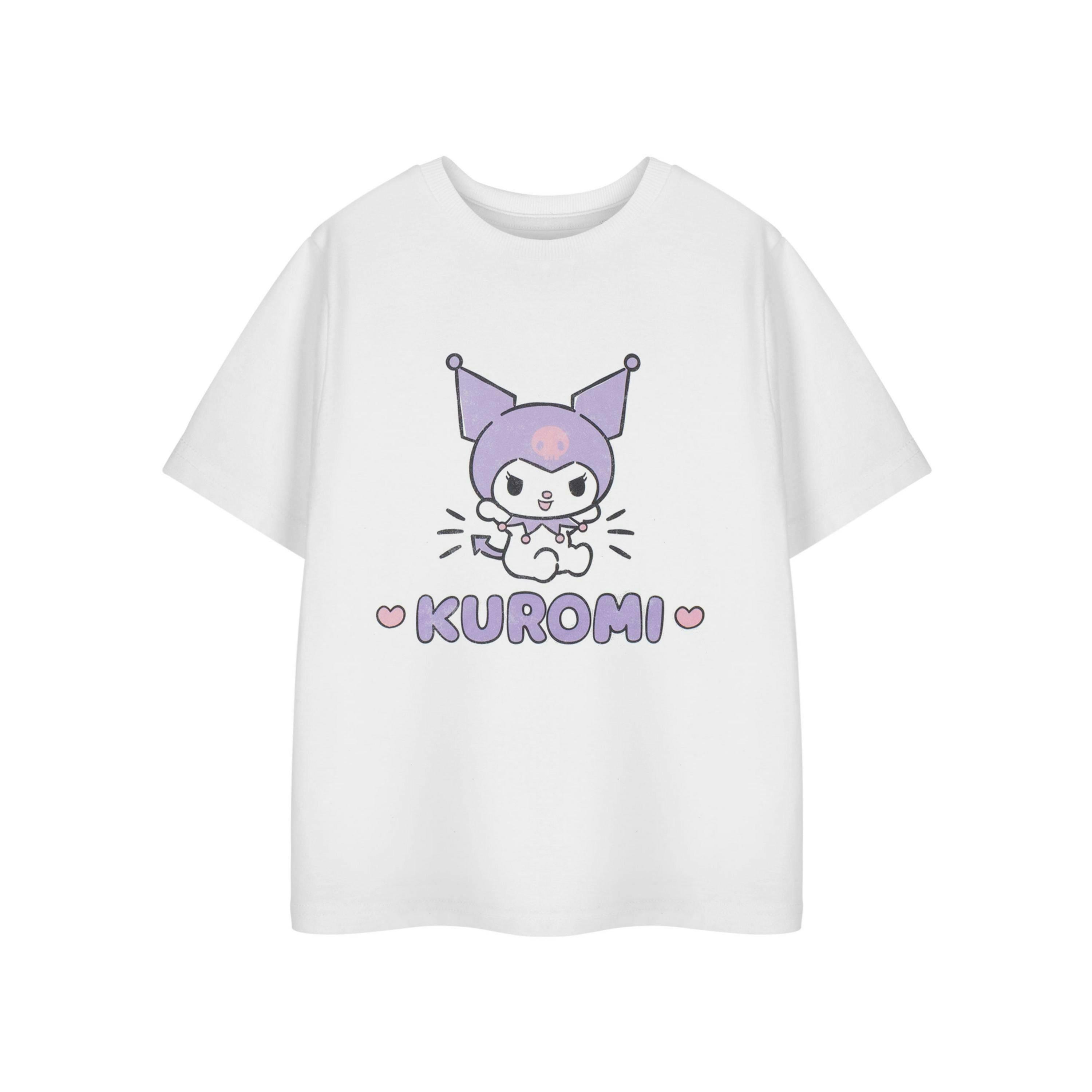 Hello Kitty & Friends Girls White Heart Short Sleeved T-Shirt by Vanilla Underground , view 1 of 3