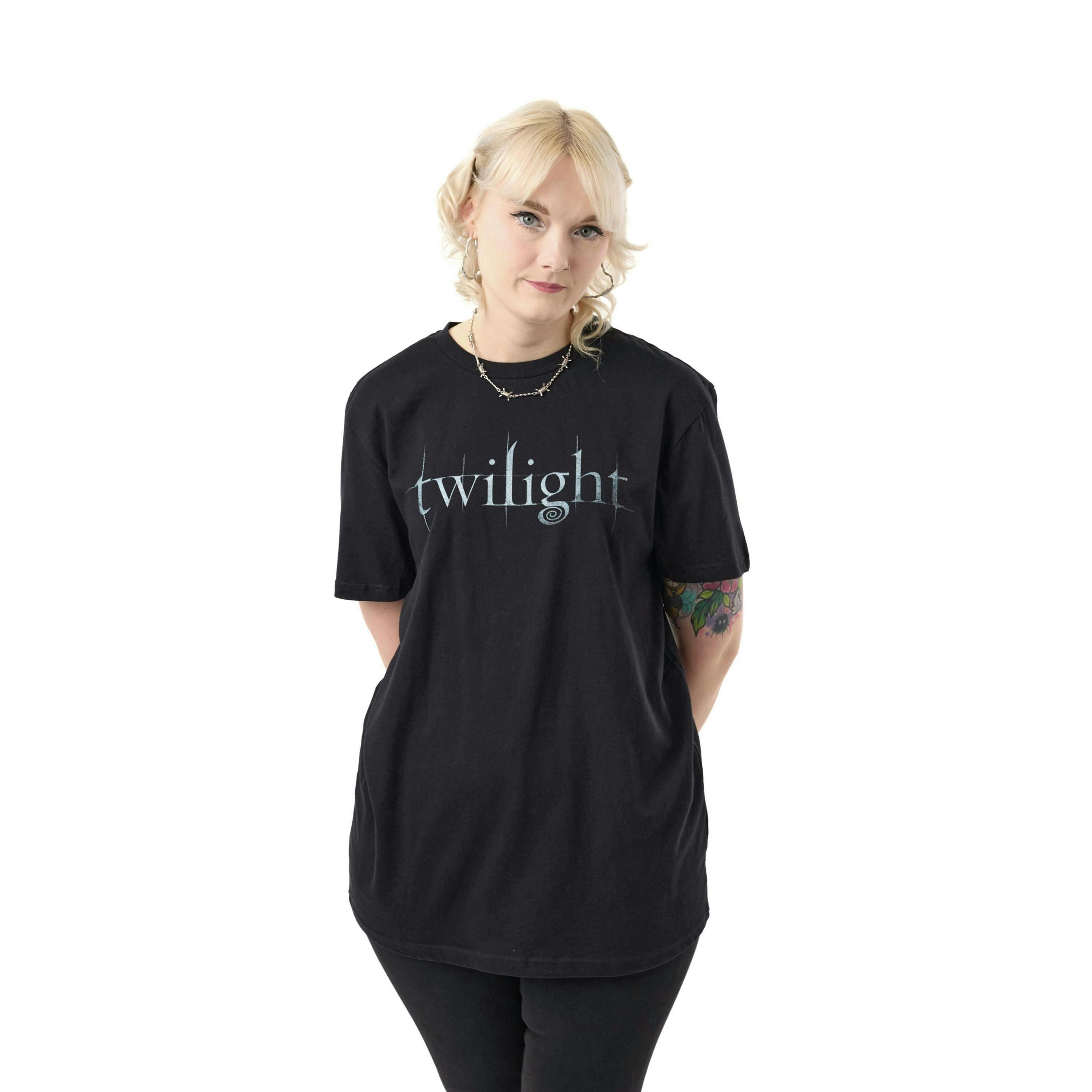 Twilight Womens Black Logo Short Sleeved T-Shirt by Vanilla Underground , view 1 of 4