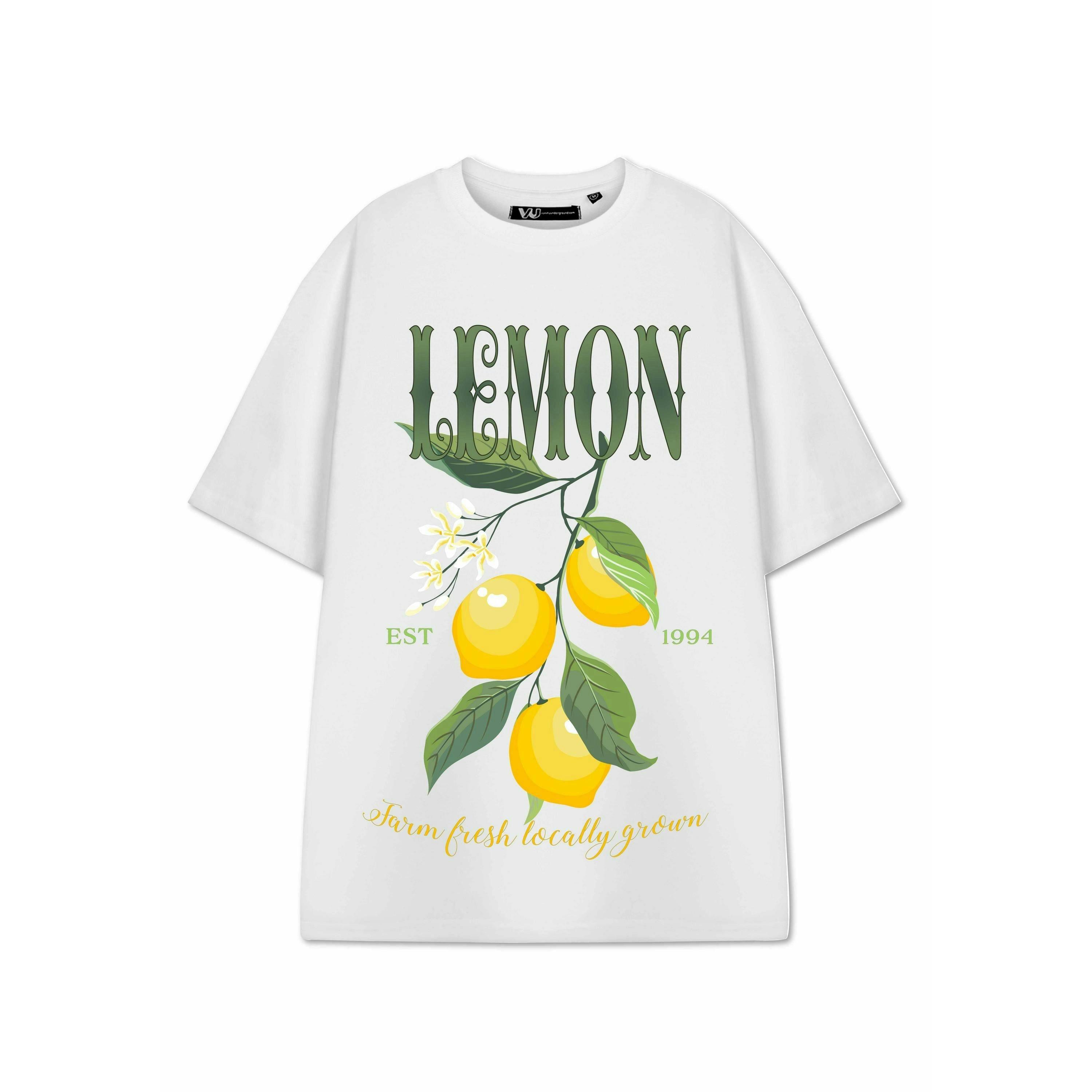 Show Me The Merch Womens White Lemon Short Sleeved T-Shirt by Vanilla Underground , view 1 of 1