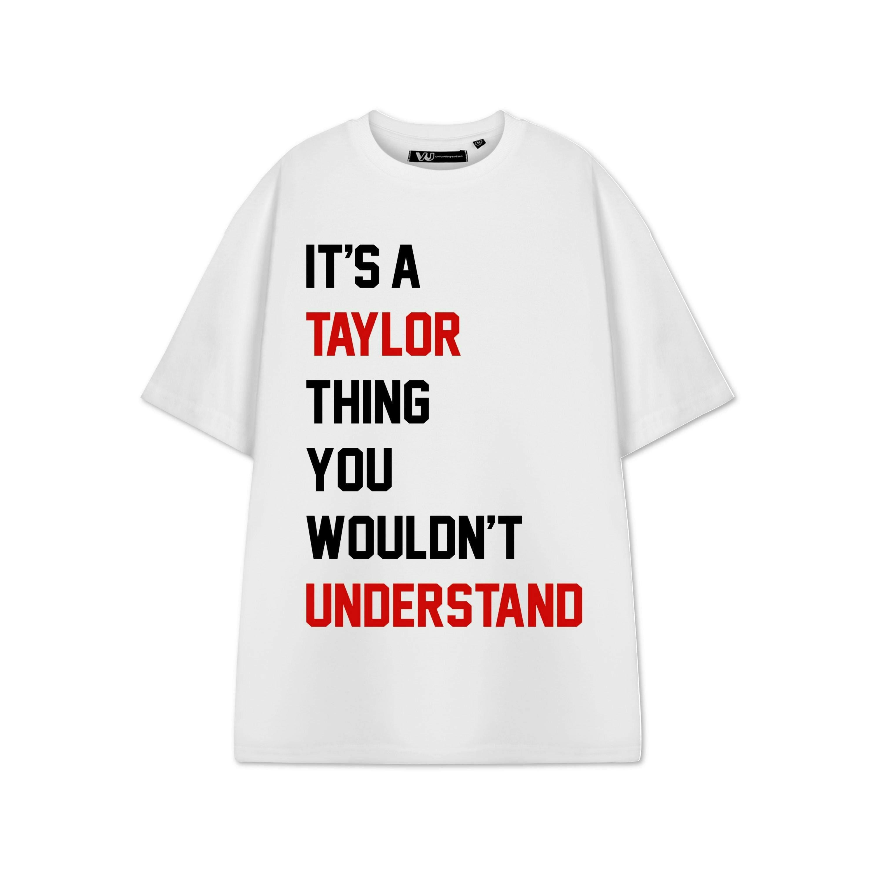 Show Me The Merch Womens White It's A Taylor Thing Short Sleeved T-Shirt by Vanilla Underground , view 1 of 1