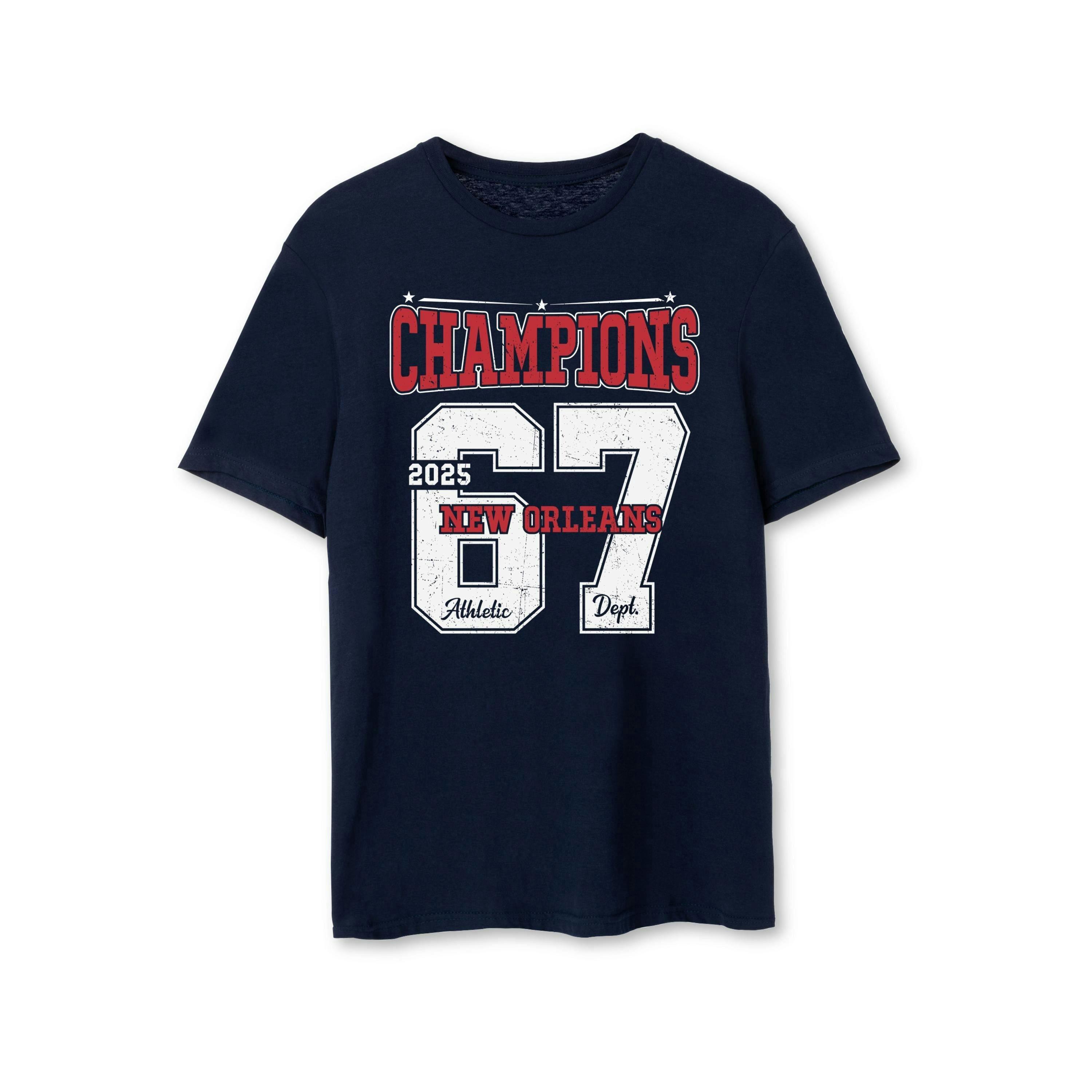 Show Me The Merch Mens Blue New Orleans Short Sleeved T-Shirt by Vanilla Underground , view 1 of 1