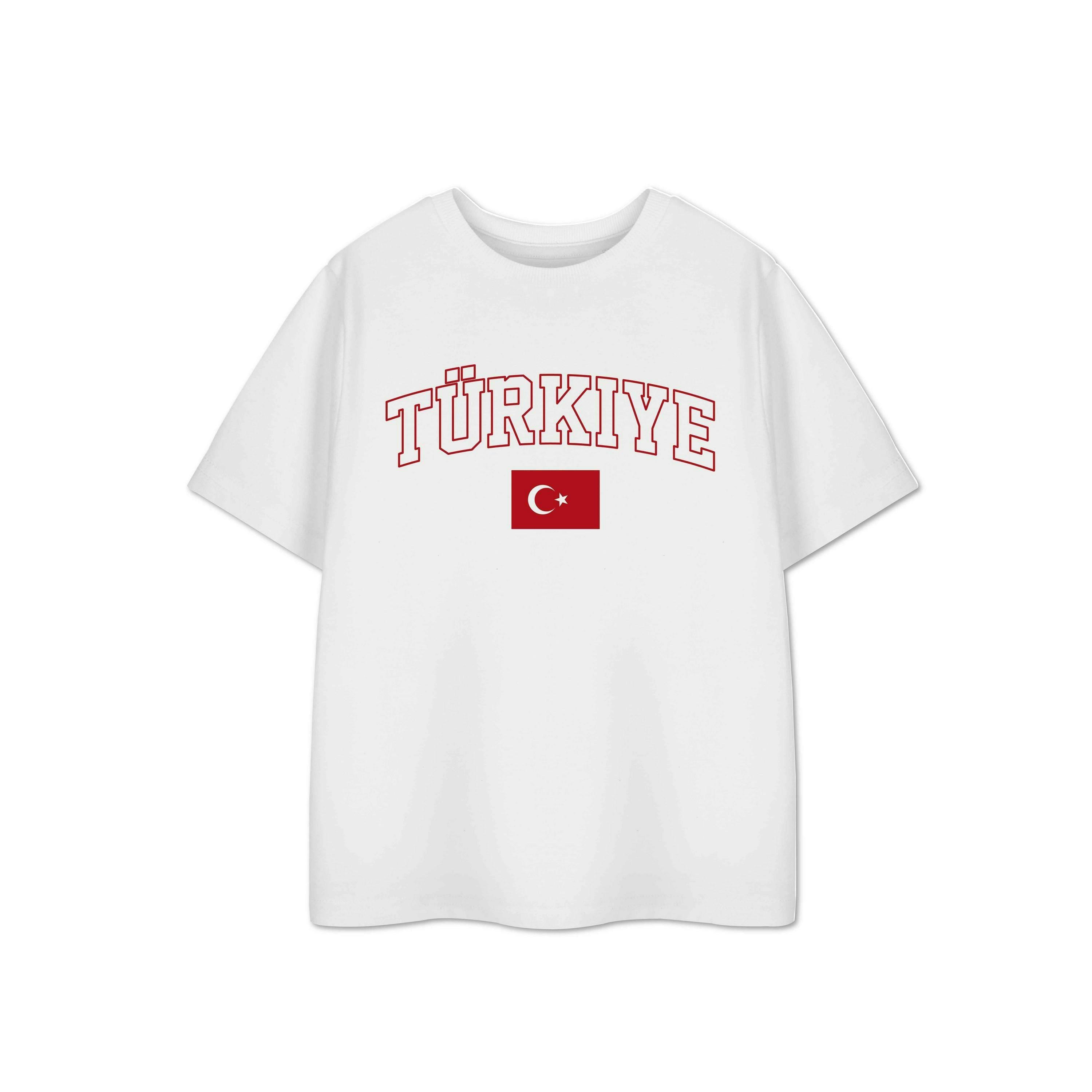 Show Me The Merch Unisex Kids White Turkey Short Sleeved T-Shirt by Vanilla Underground , view 1 of 1