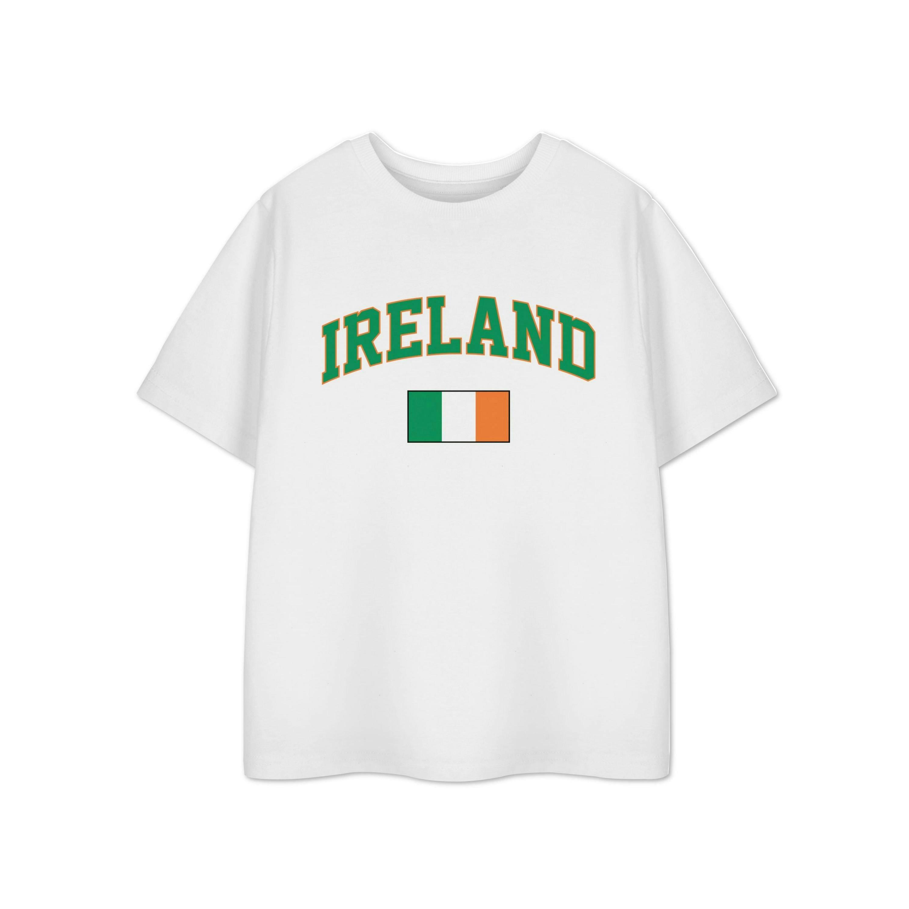 Show Me The Merch Unisex Kids White Ireland Short Sleeved T-Shirt by Vanilla Underground , view 1 of 1