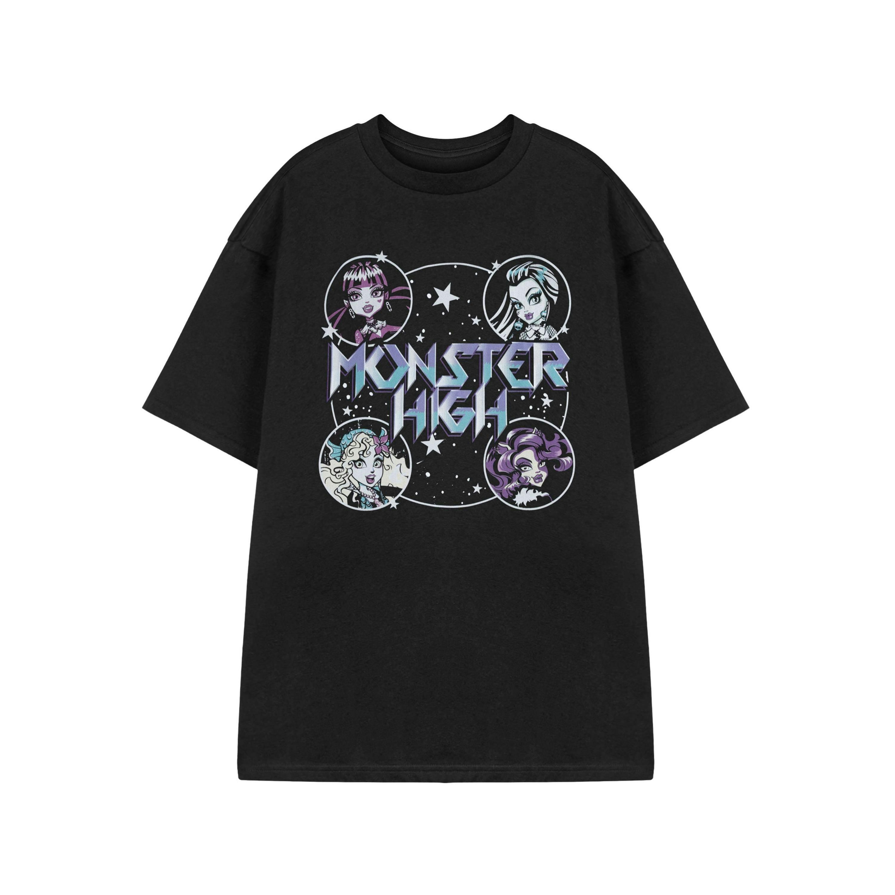 Monster High Womens Black All The Ghouls Short Sleeved T-Shirt by Vanilla Underground , view 1 of 3