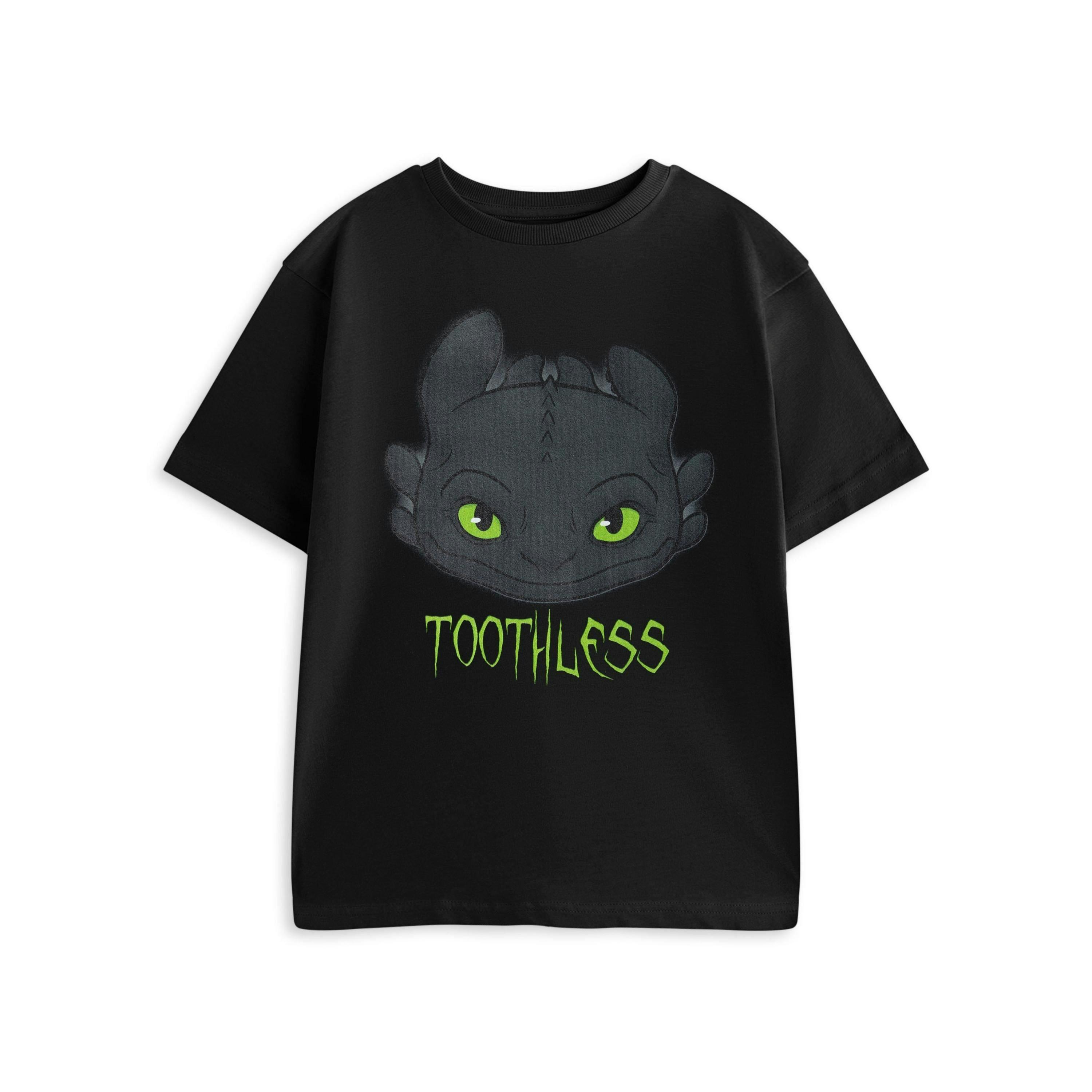 How to Train Your Dragon Boys Black Toothless Short Sleeved T-Shirt by Vanilla Underground , view 1 of 4