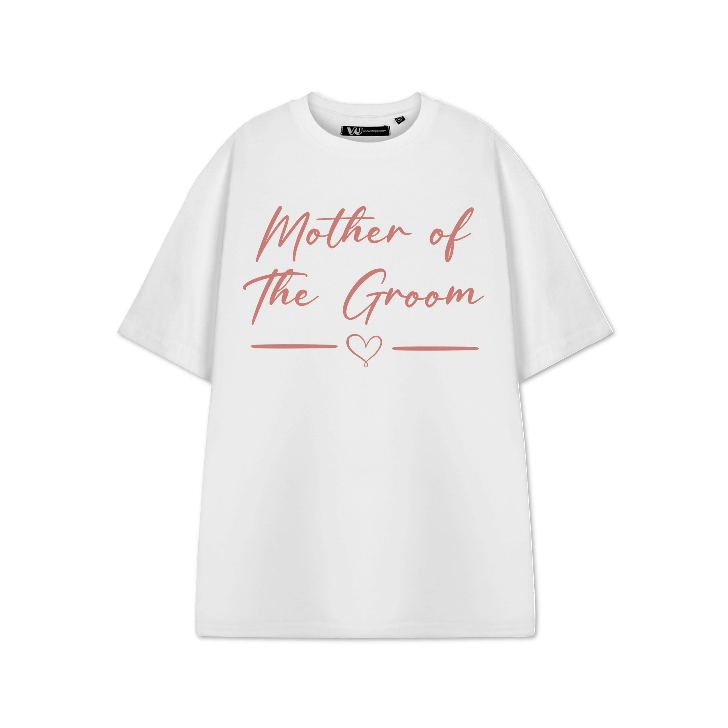 Show Me The Merch Womens White Mother Of The Groom Short Sleeved T-Shirt by Vanilla Underground , view 1 of 1