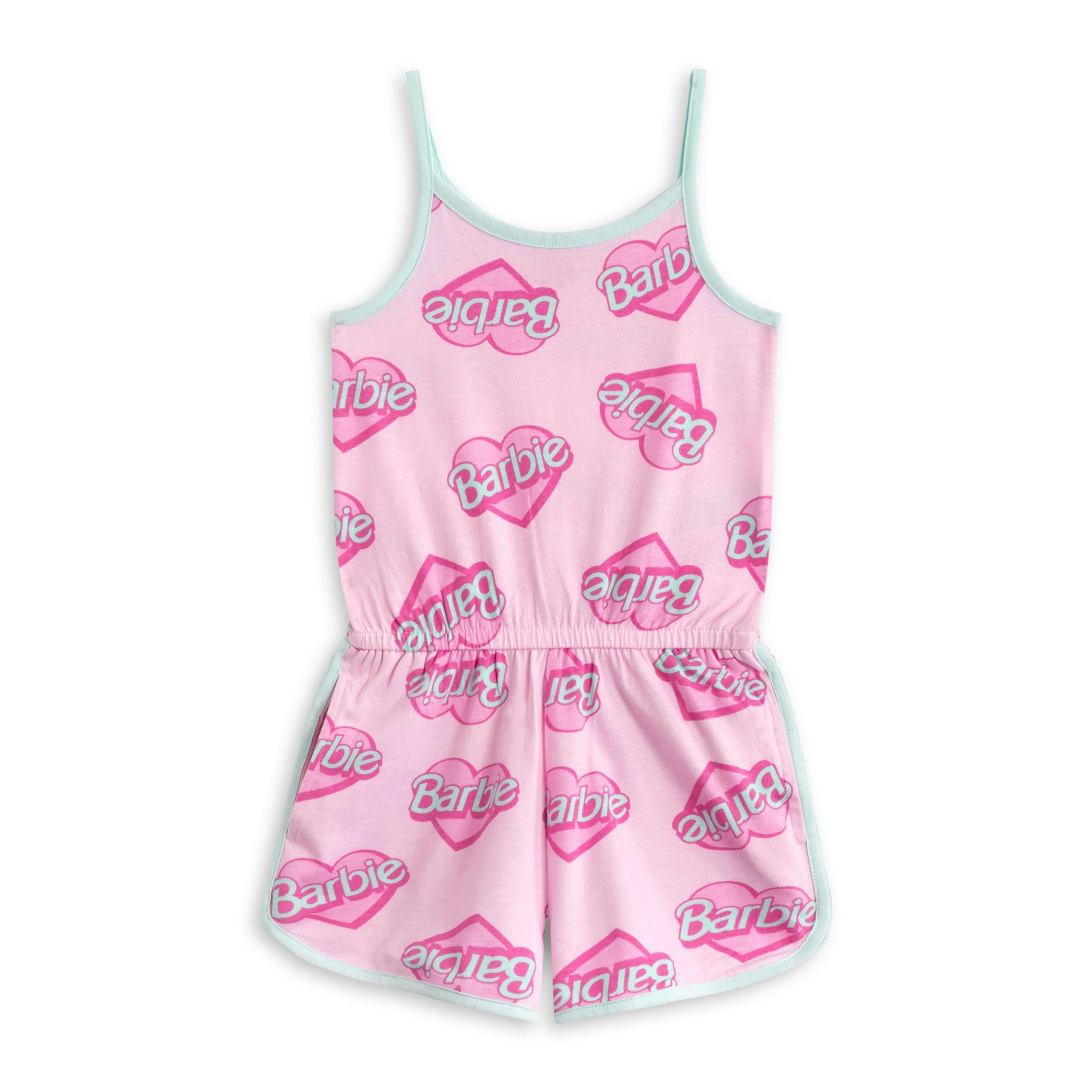 Barbie Girls Pink Heart Logo Sleeveless Playsuit by Vanilla Underground , view 1 of 6