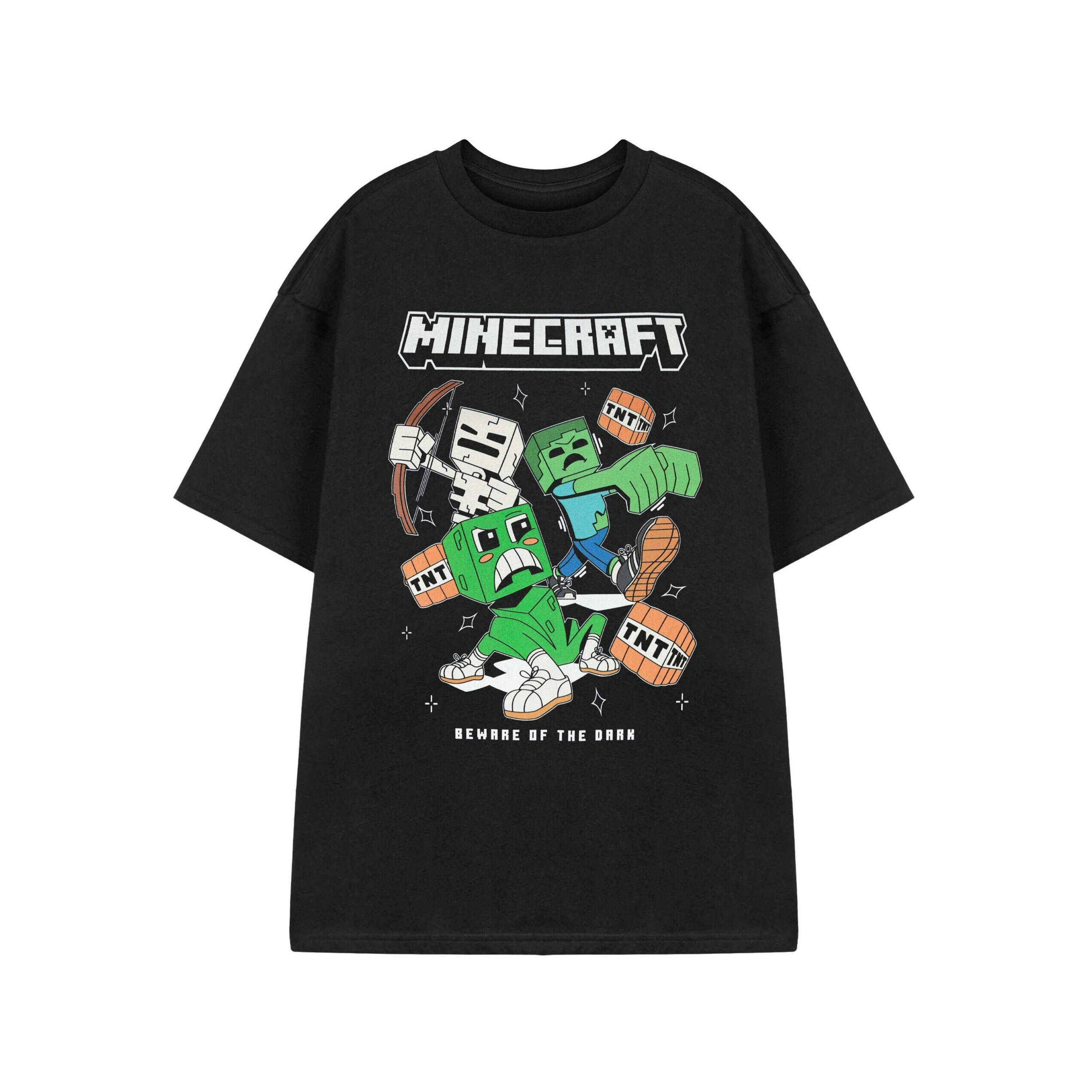 Minecraft Mens Black TNT Short Sleeved T-Shirt by Vanilla Underground , view 1 of 2